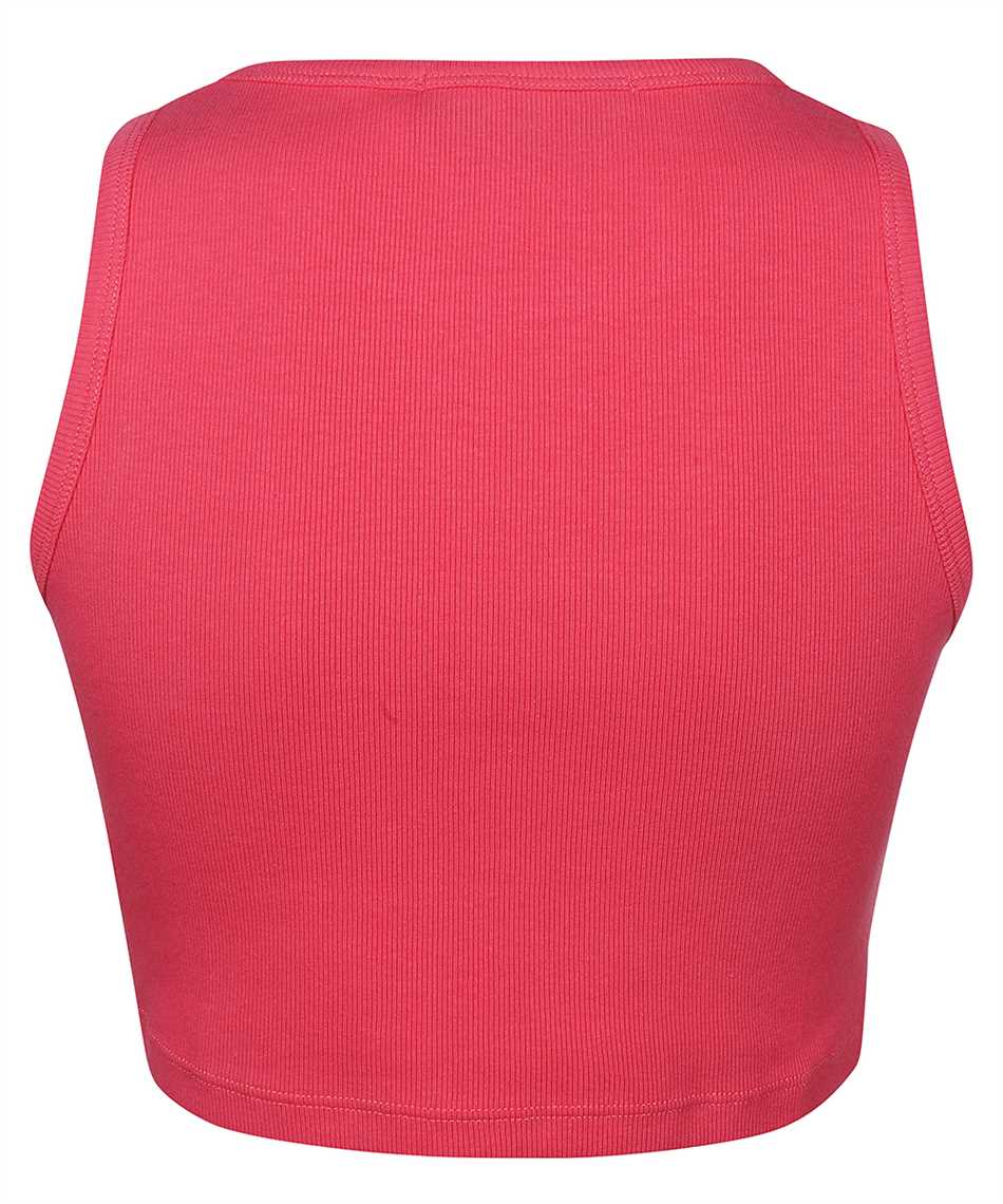 Msgm Ribbed Tank Top In Pink