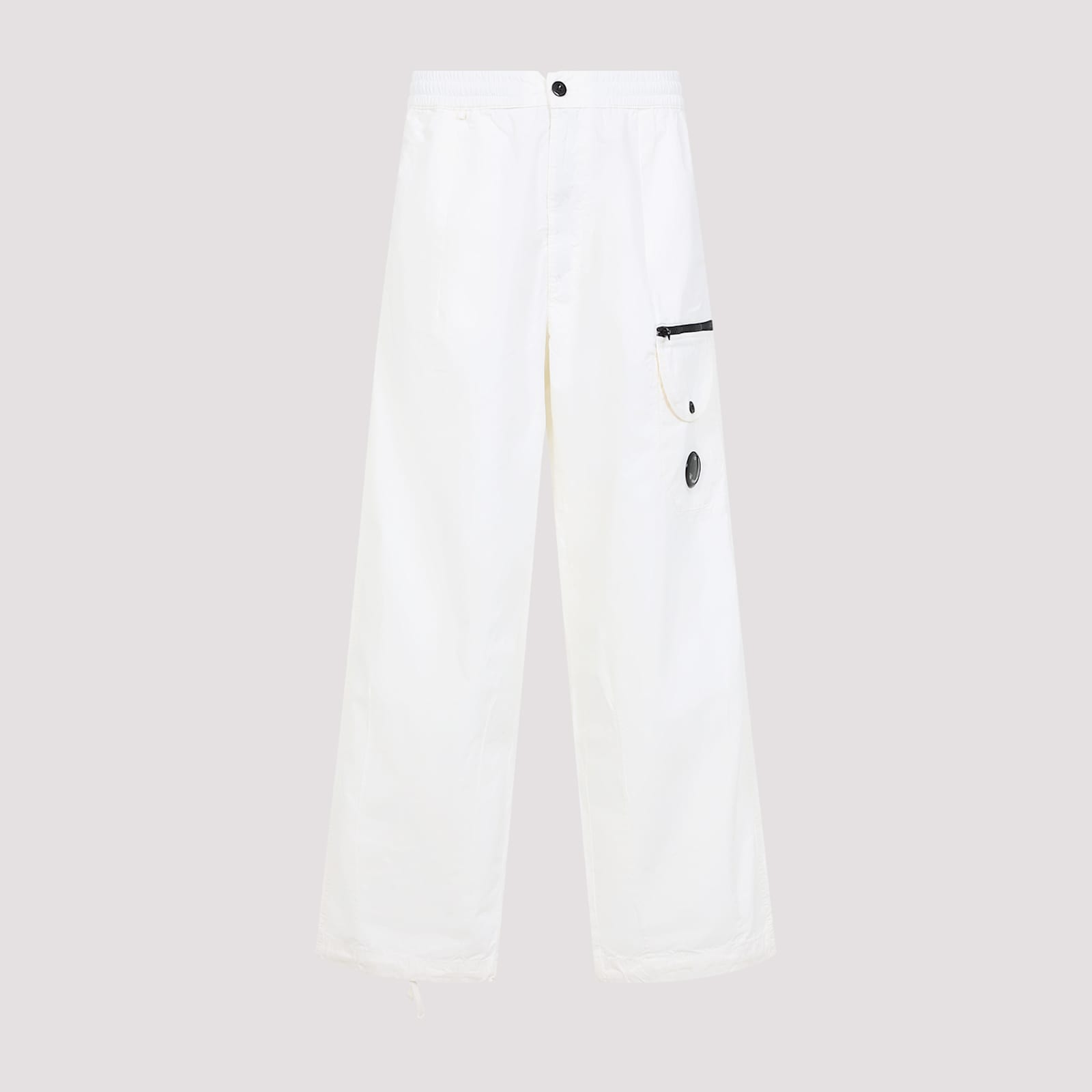 C.p. Company C.p.company Microreps Boxy Cargo Pants In Gauze White