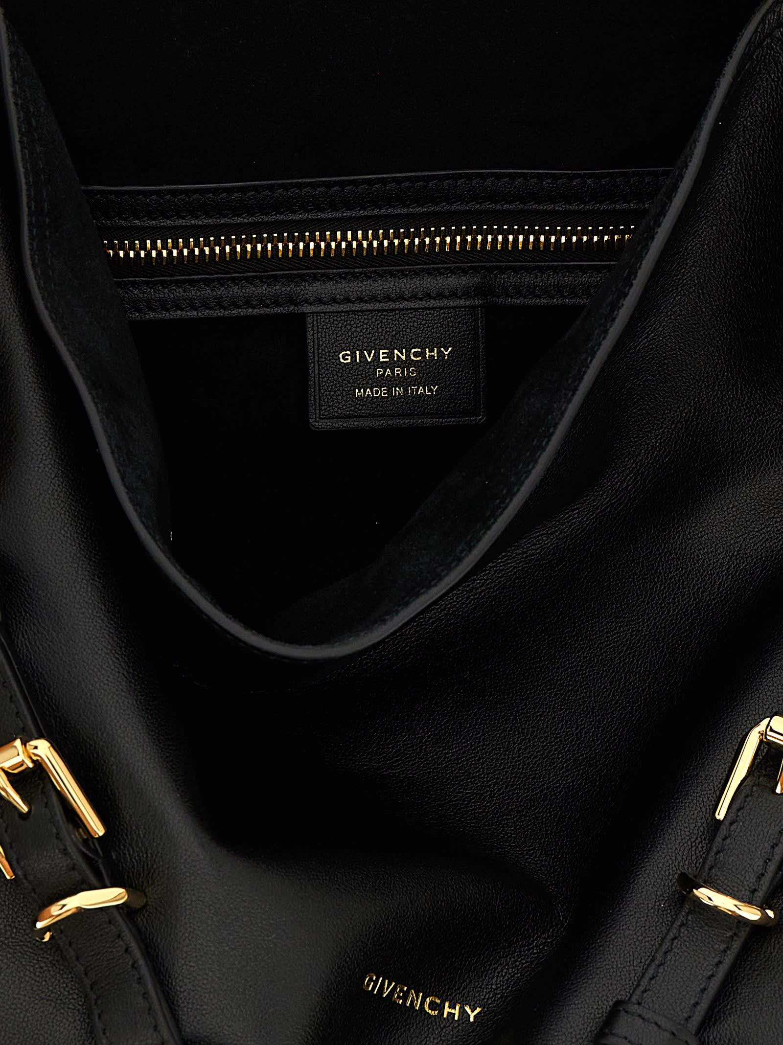 Givenchy Women Voyou Medium Leather Shoulder Bag In Black