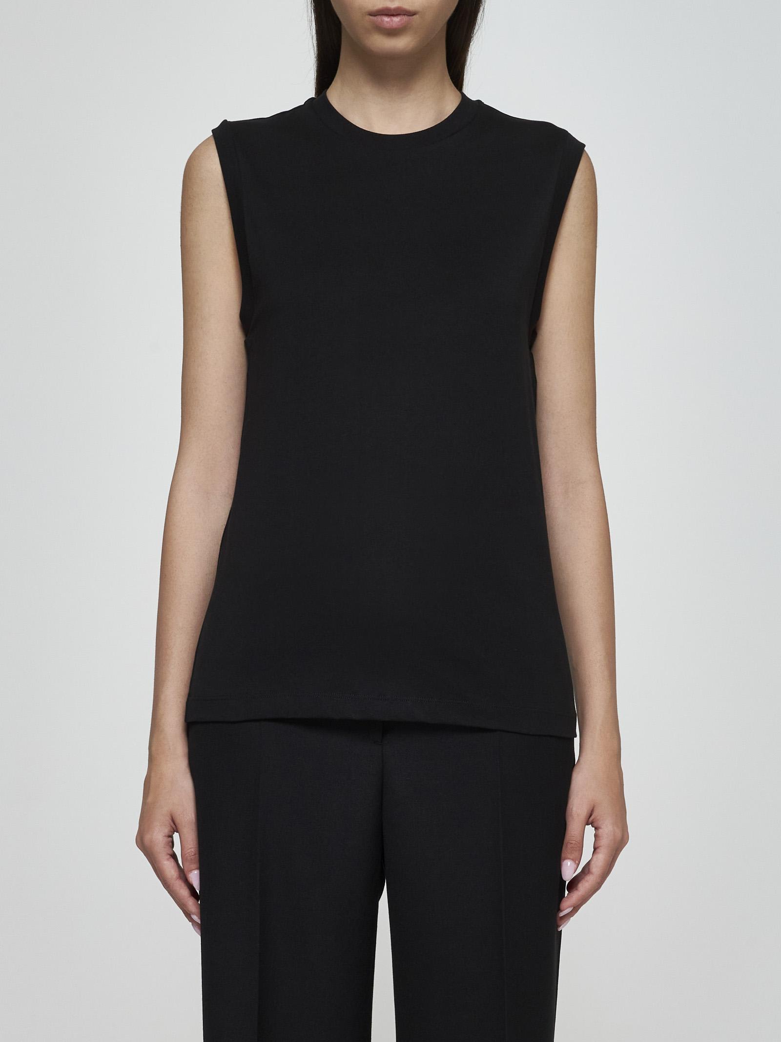 Shop Totême Cotton Top In Black