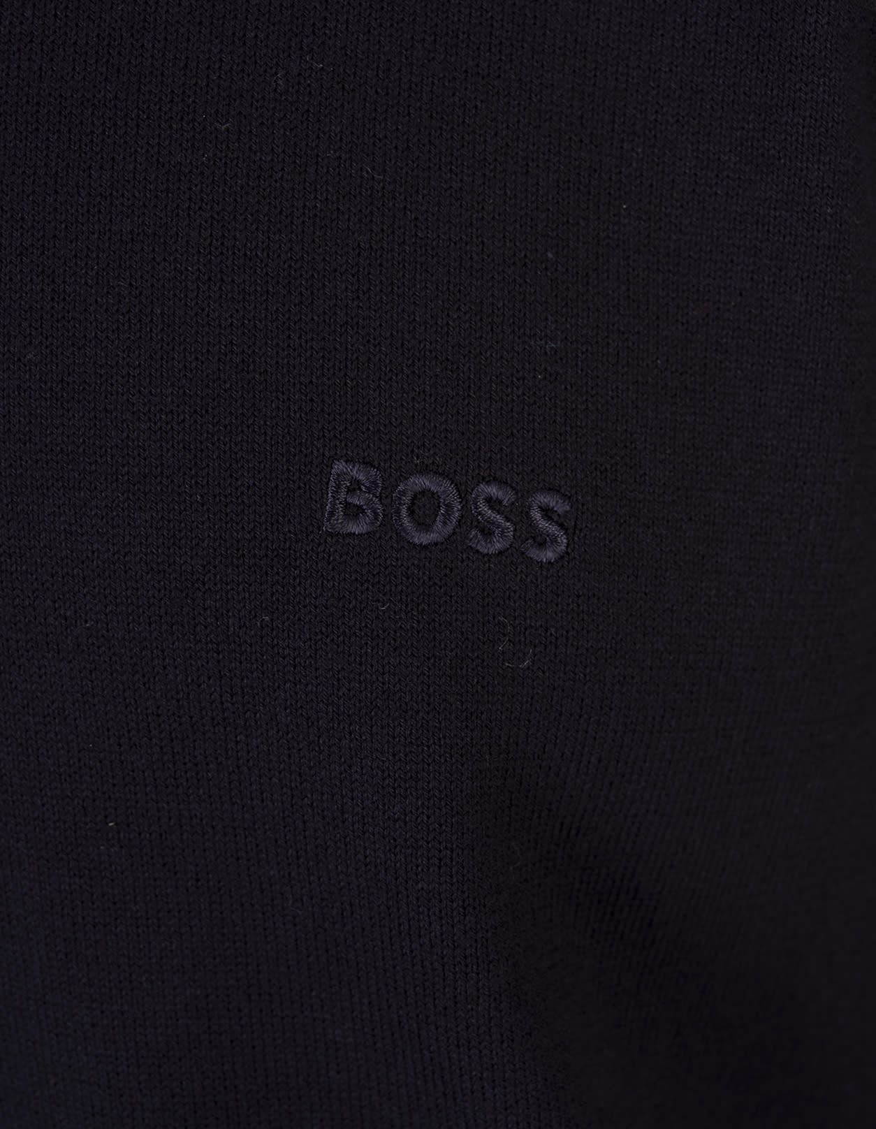 Hugo Boss Pacas-l Cotton Knit Sweater In Dark Blue