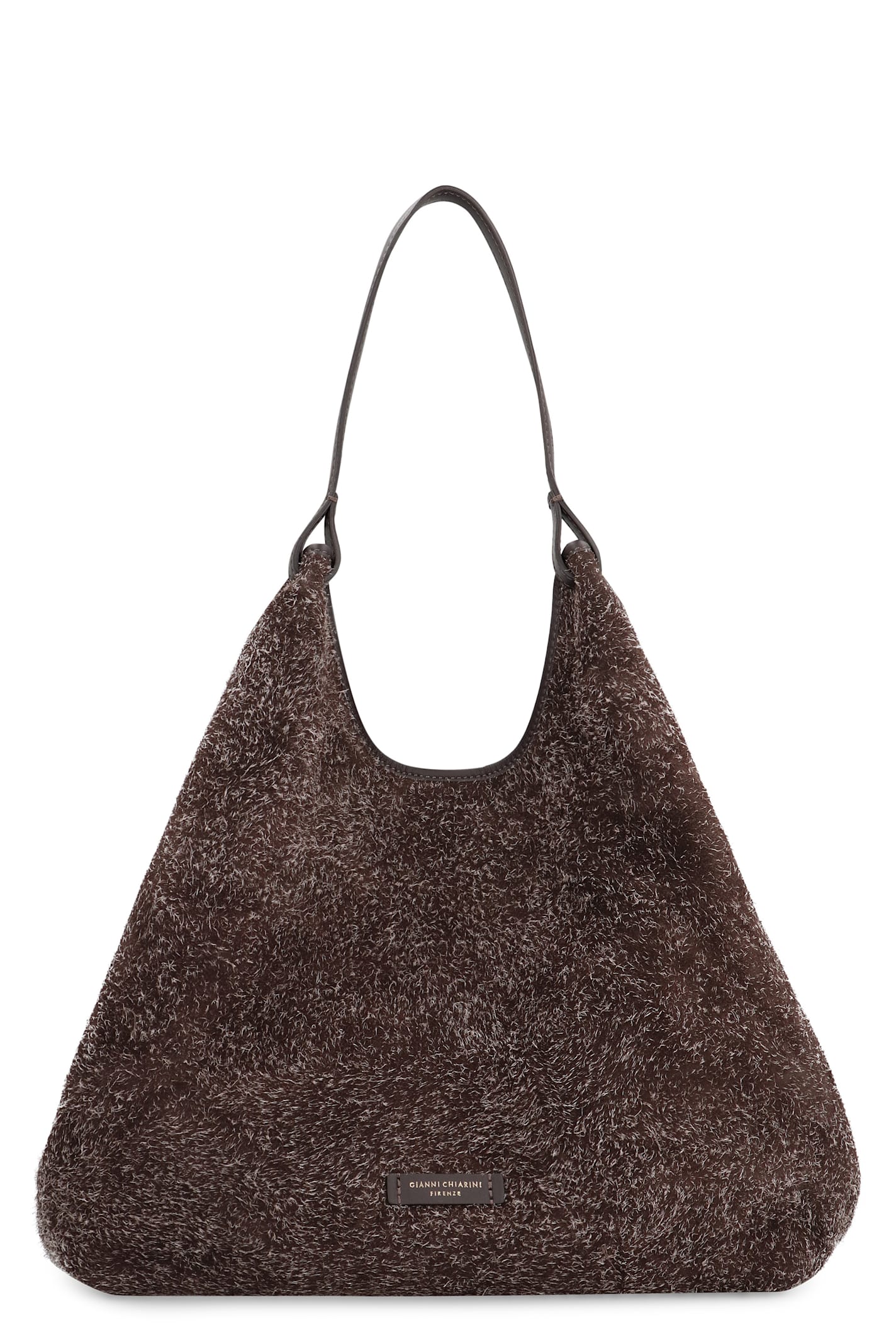 Shop Gianni Chiarini Dua Suede Handbag In Brown