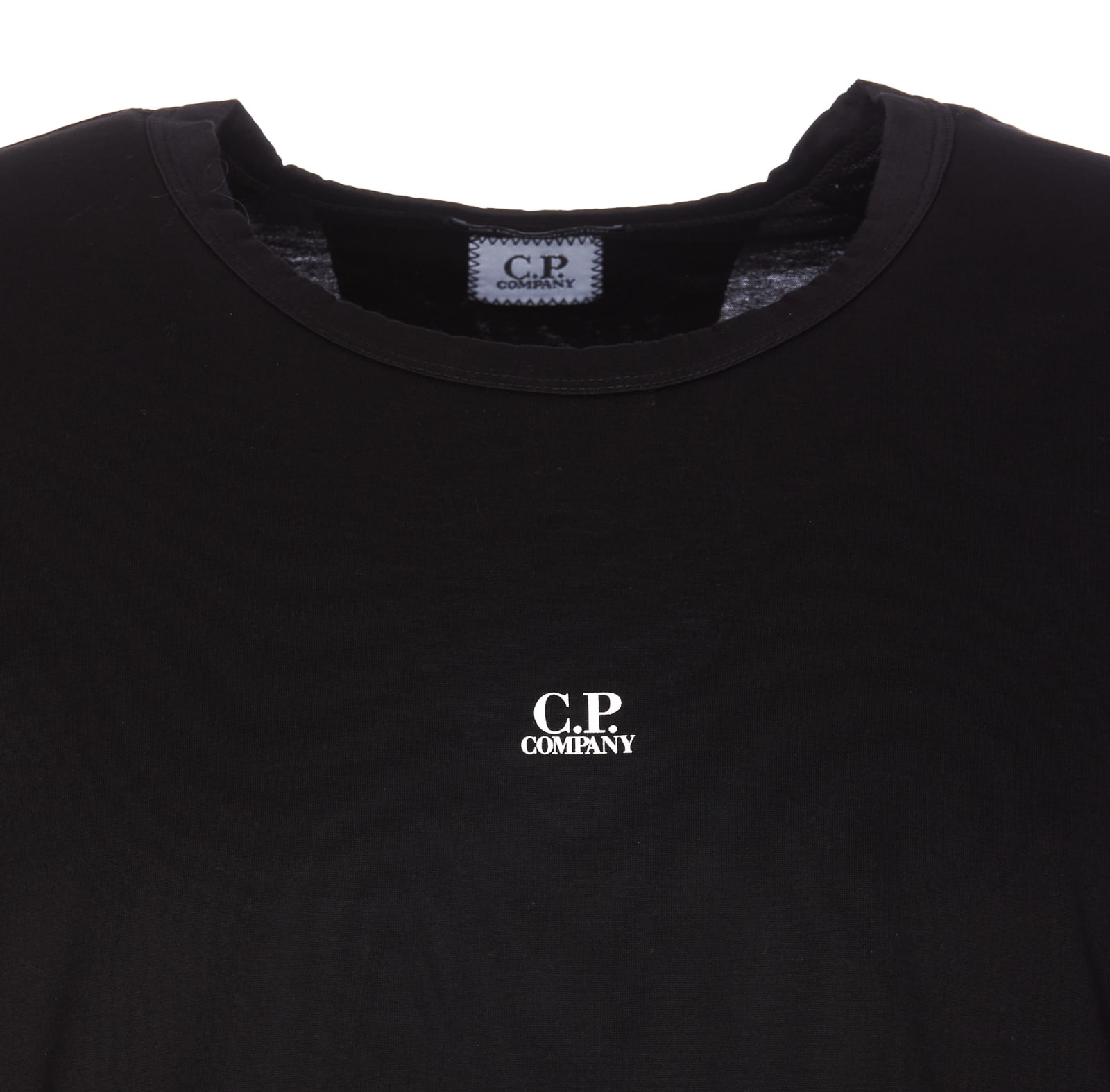 Shop C.p. Company Logo T-shirt In Black