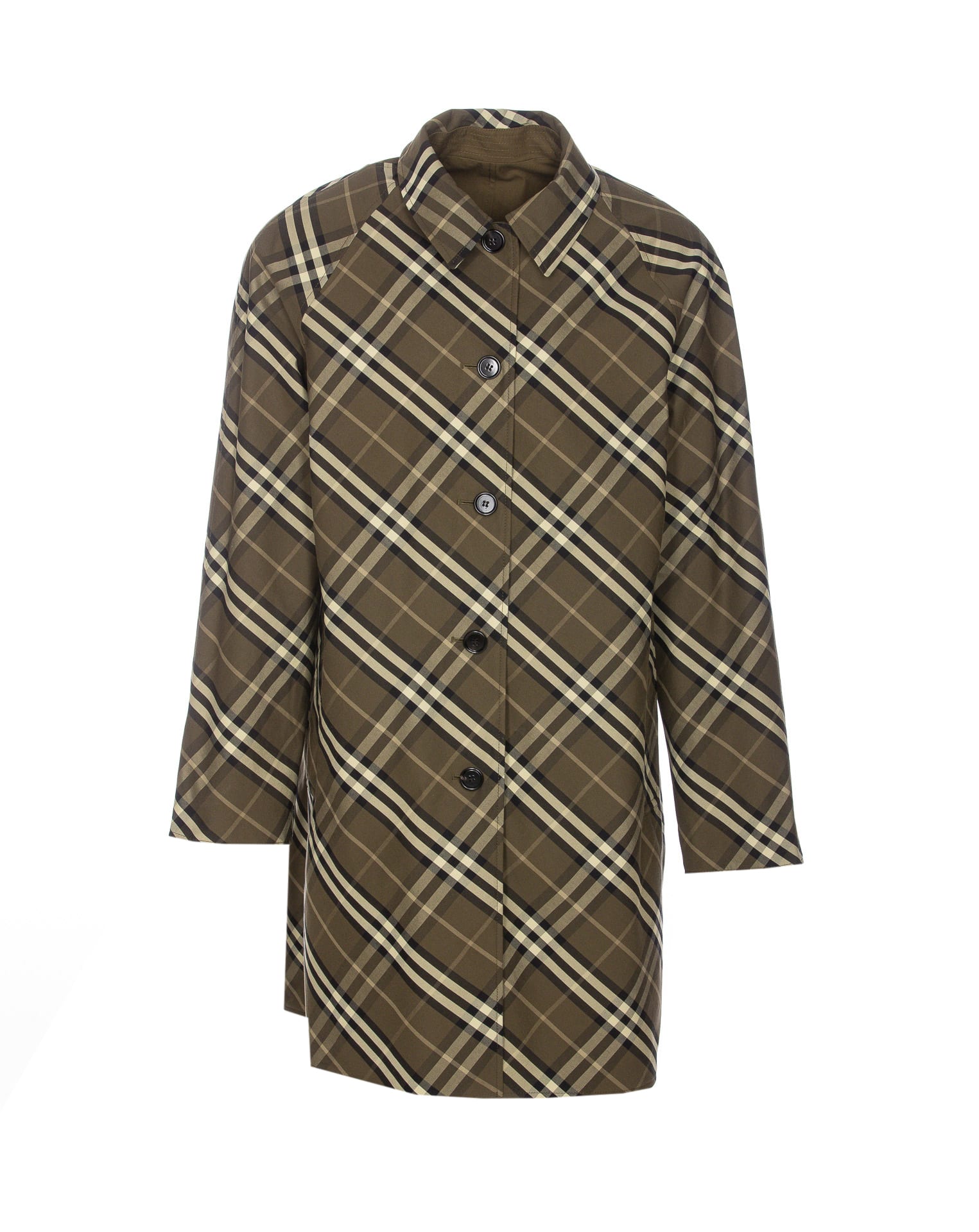 Shop Burberry Reversible Trench Coat In Green