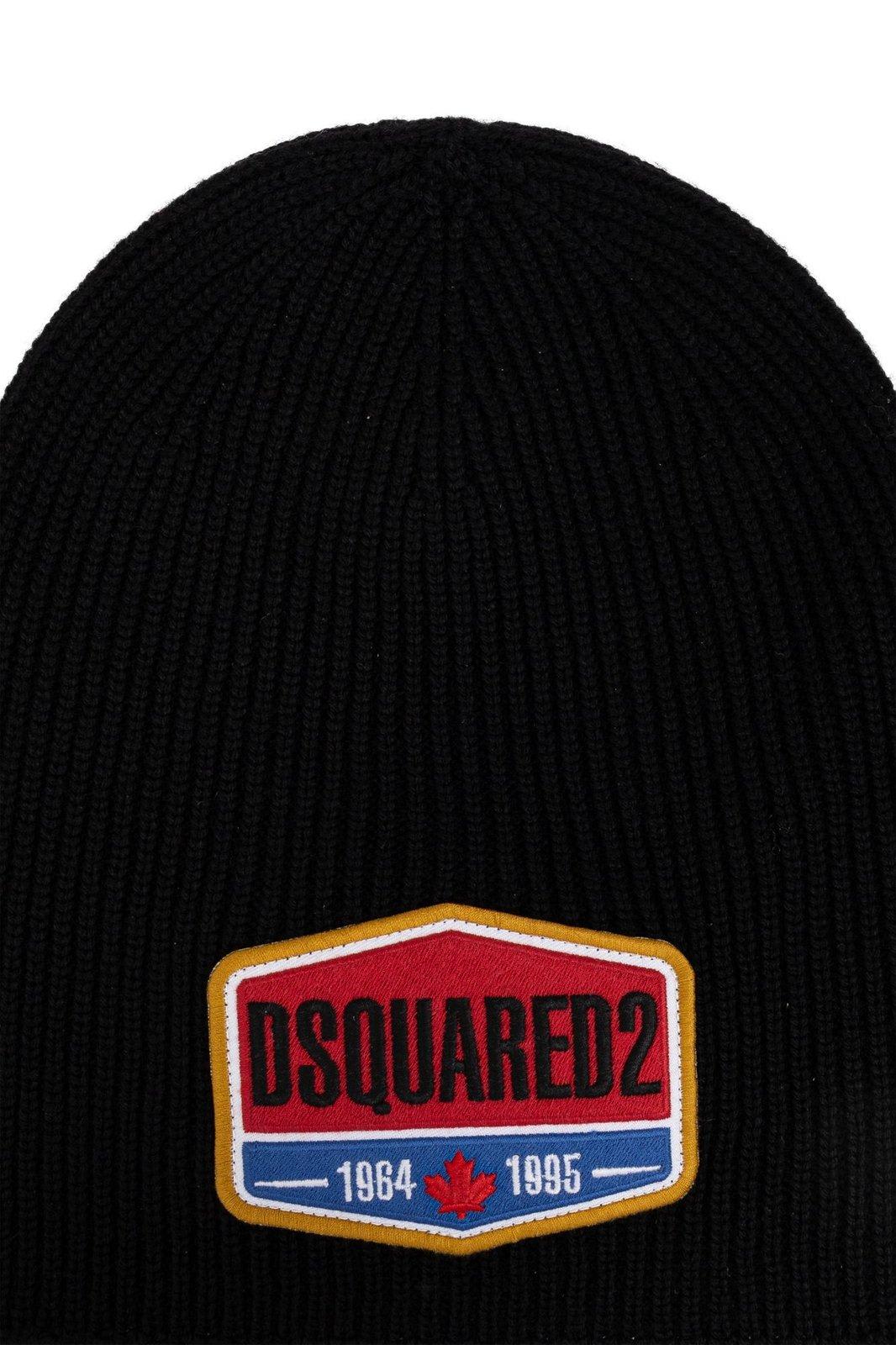 Shop Dsquared2 Logo-patch Beanie In Nero Multicolor