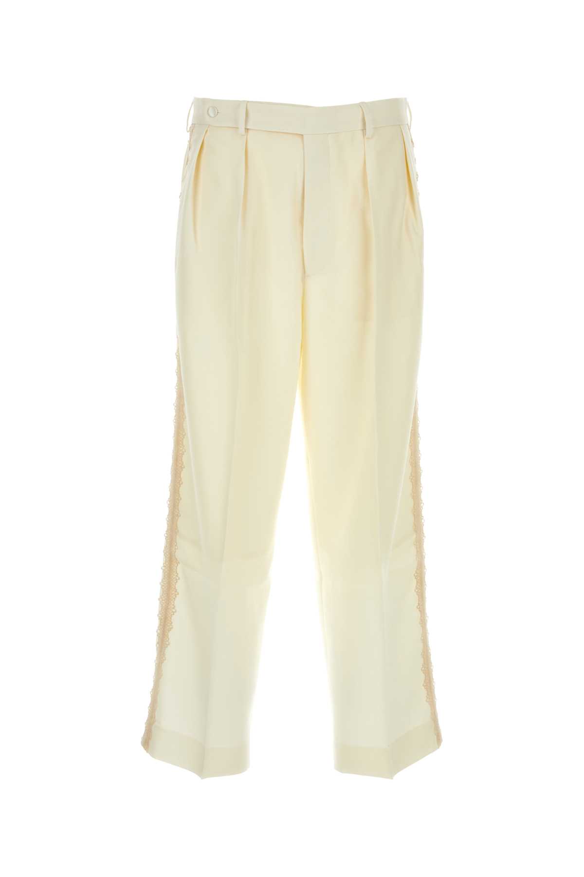 Shop Bode Ivory Wool Pant