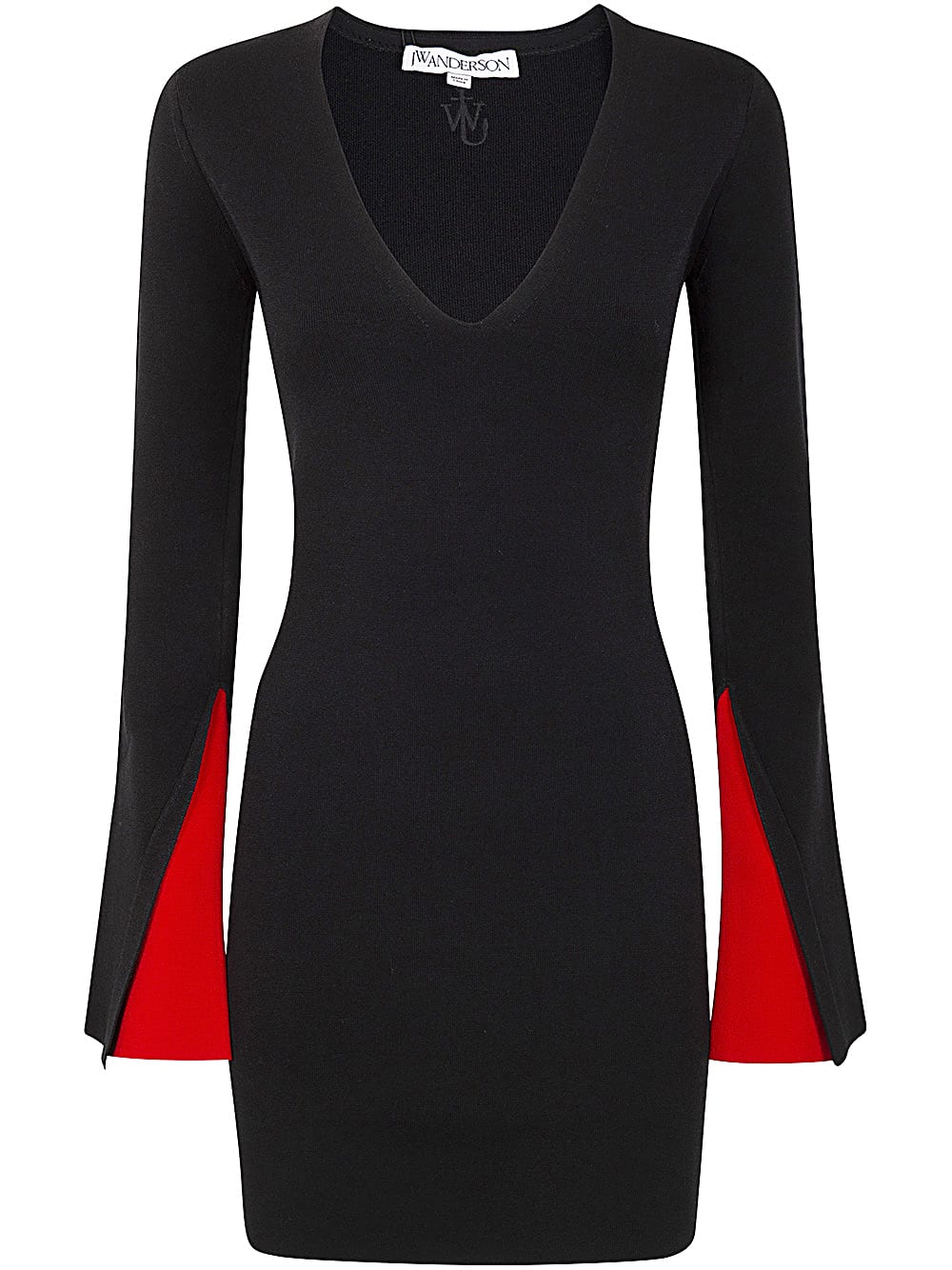 Shop Jw Anderson Contrast Cuf Fitted Drees In Black