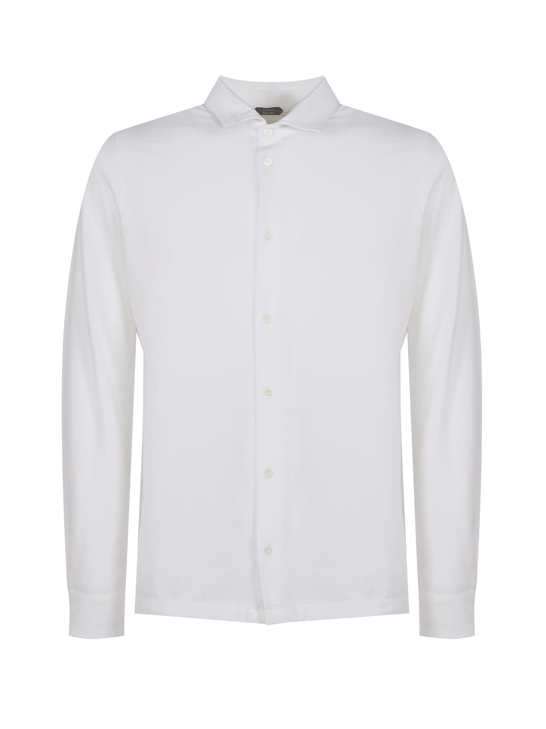 Shop Zanone Cotton Shirt  In White