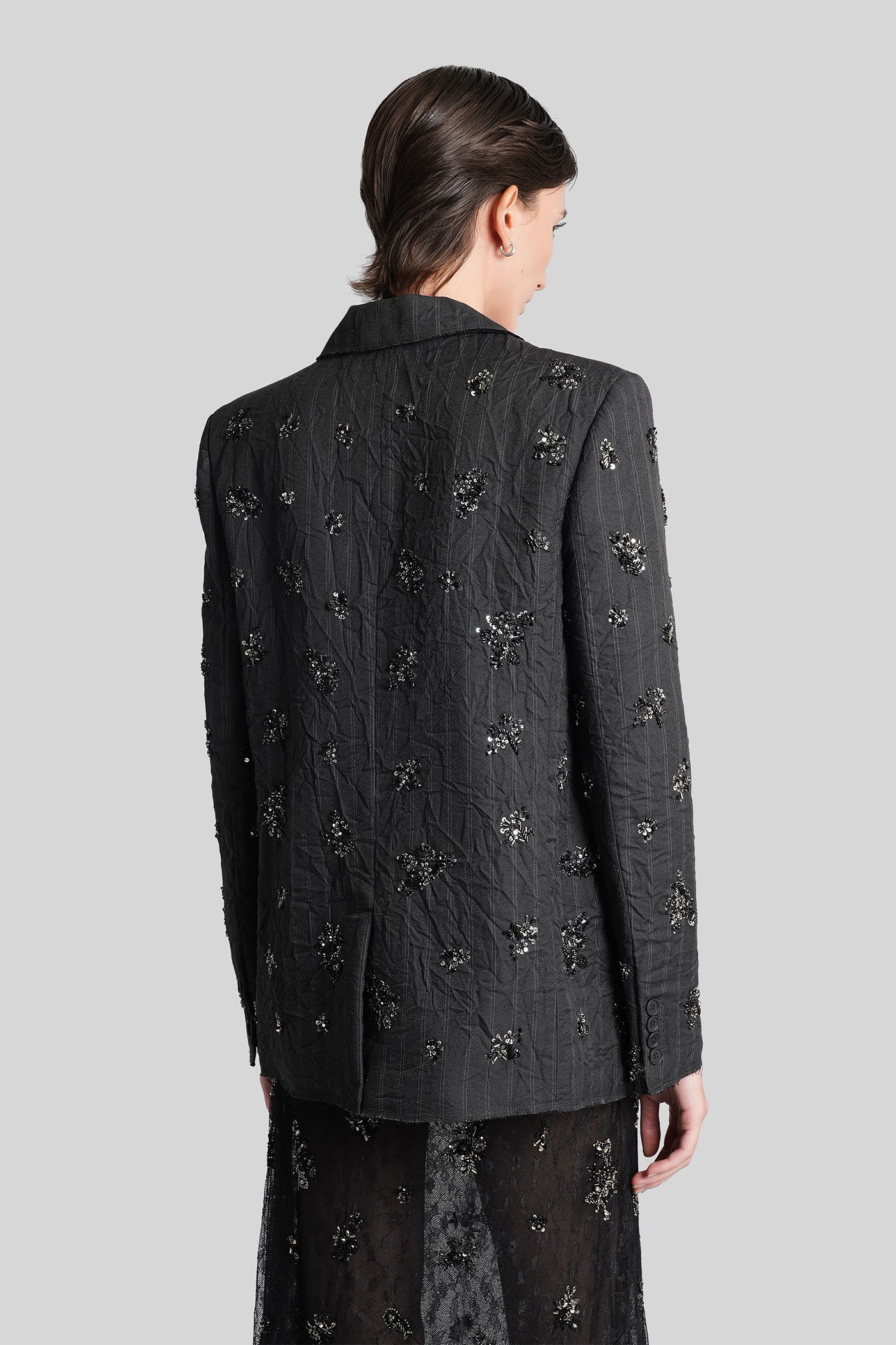 Simkhai Murphy Blazer In Grey Polyester In Gray