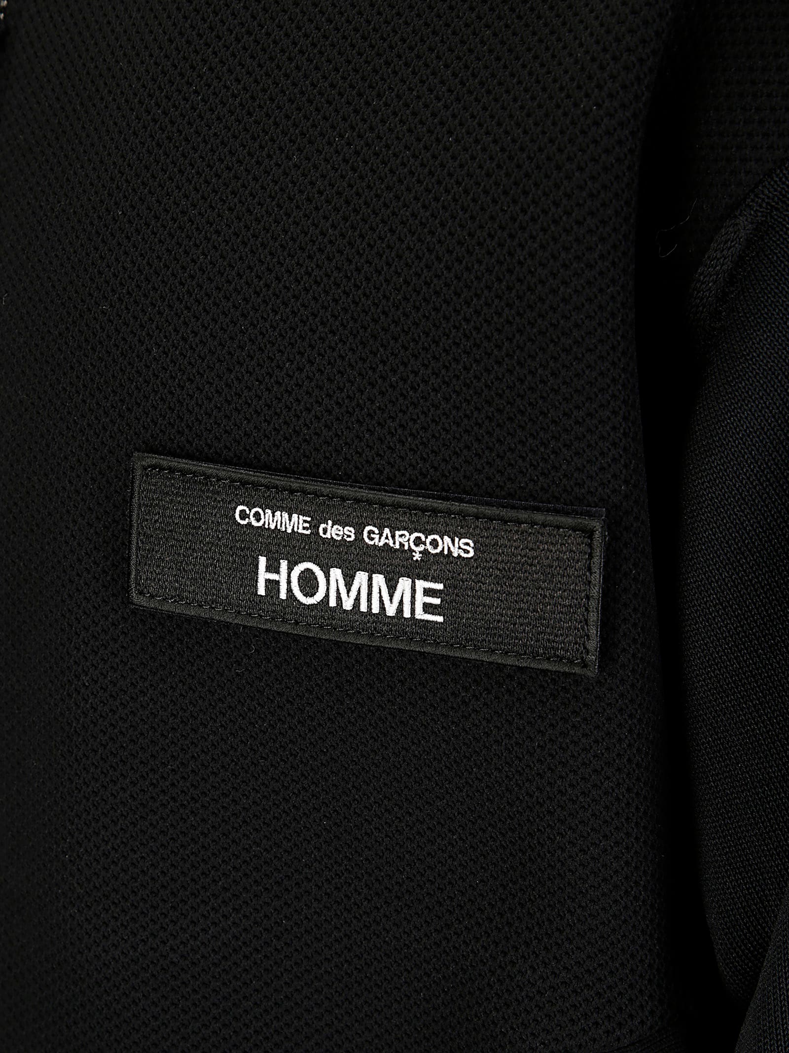 Comme Des Garçons Homme Deux Knitted Jersey Bomber Jacket In Black