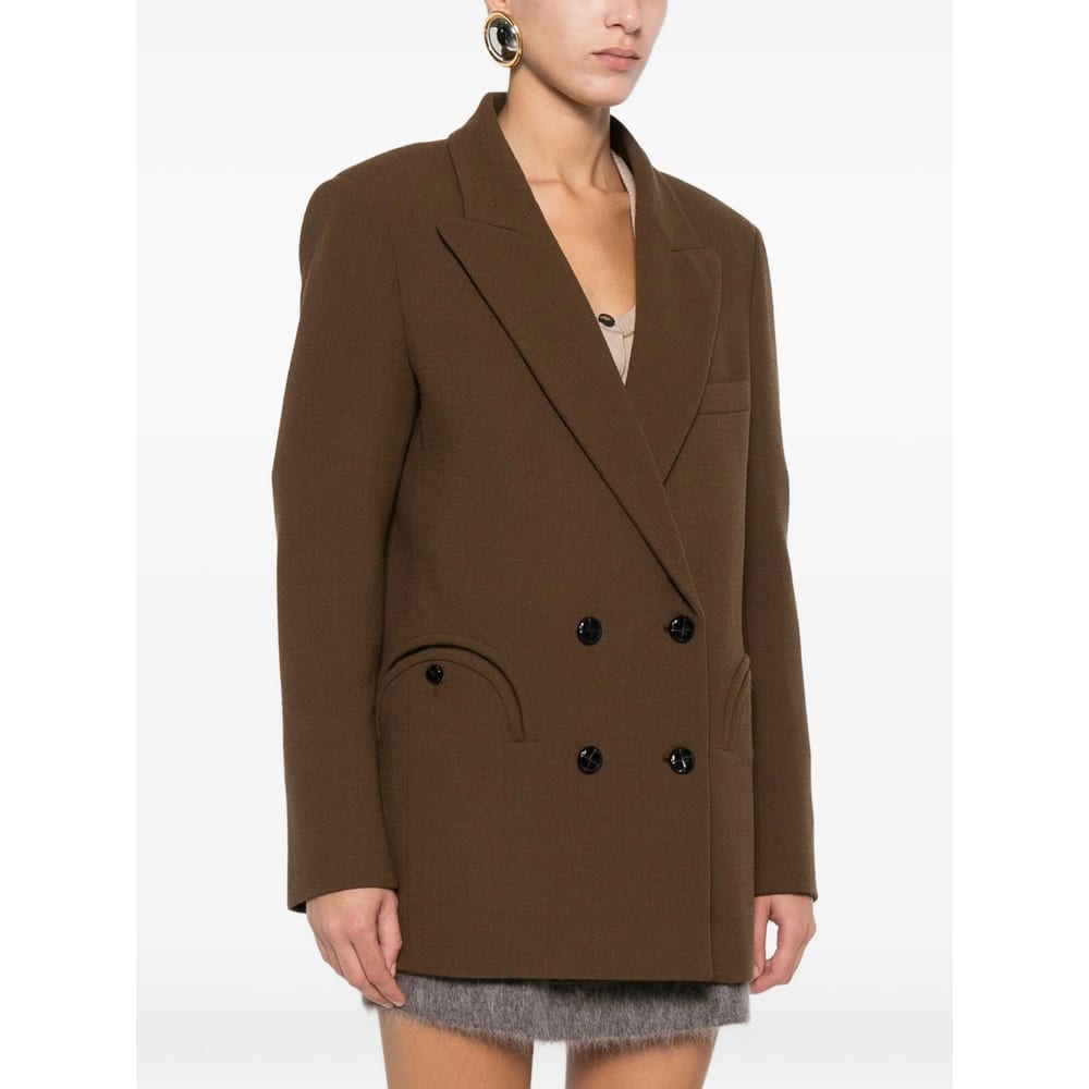Blazé Milano Long-sleeved Suit Jacket In Brown