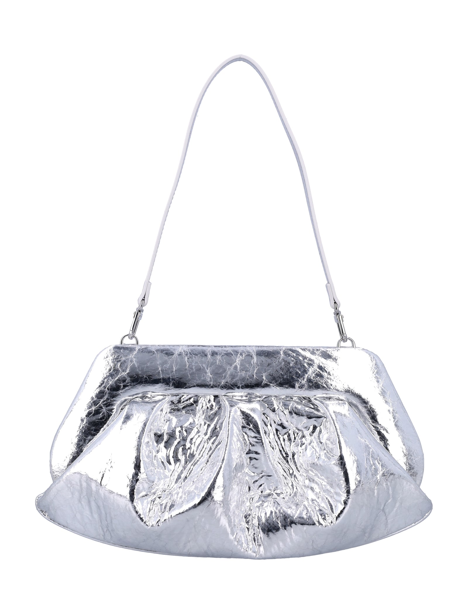 Themoirè Emera Pineapple Clutch In Silver