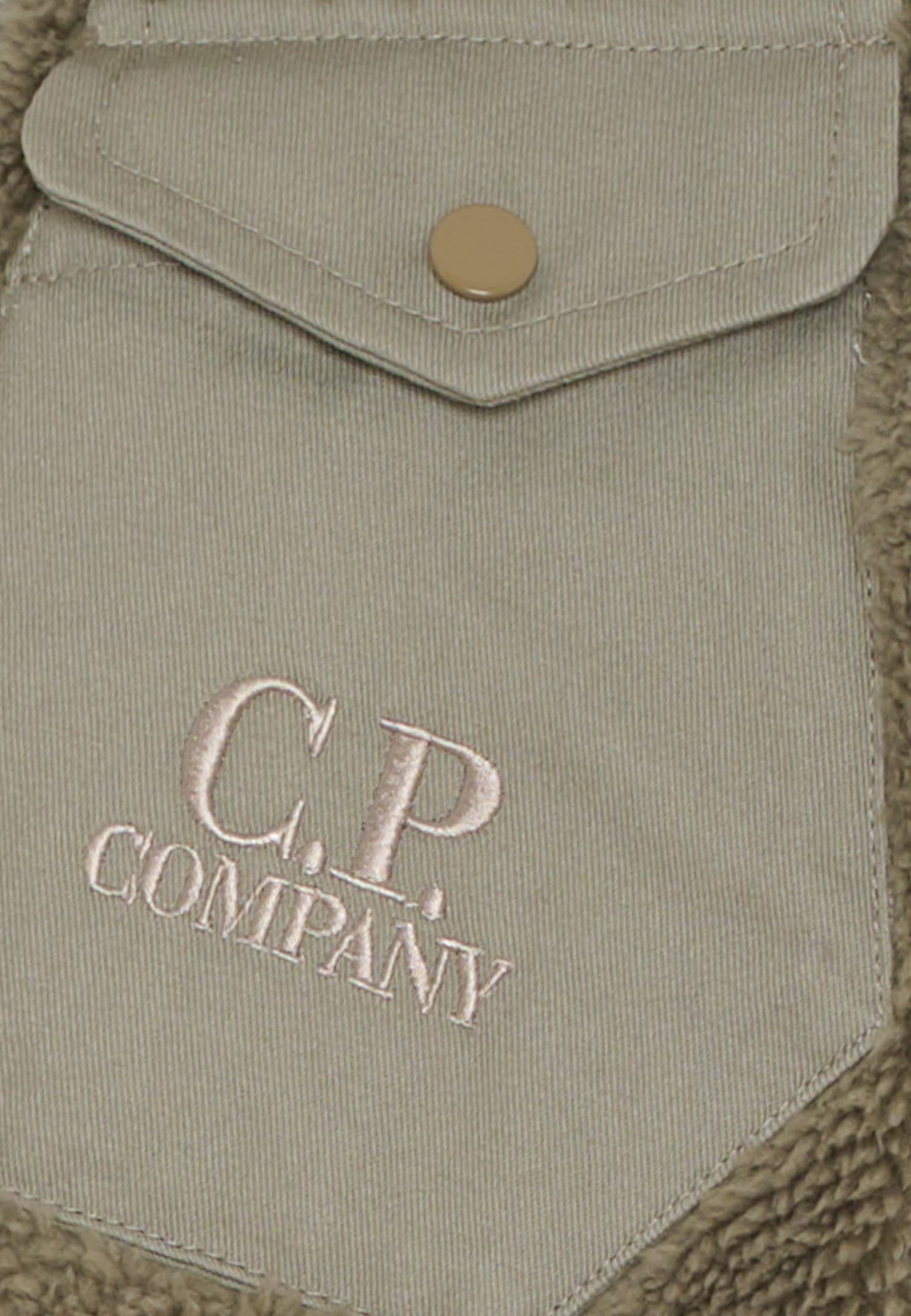 C.p. Company Undersixteen Green Vest For Boy With Logo In Green