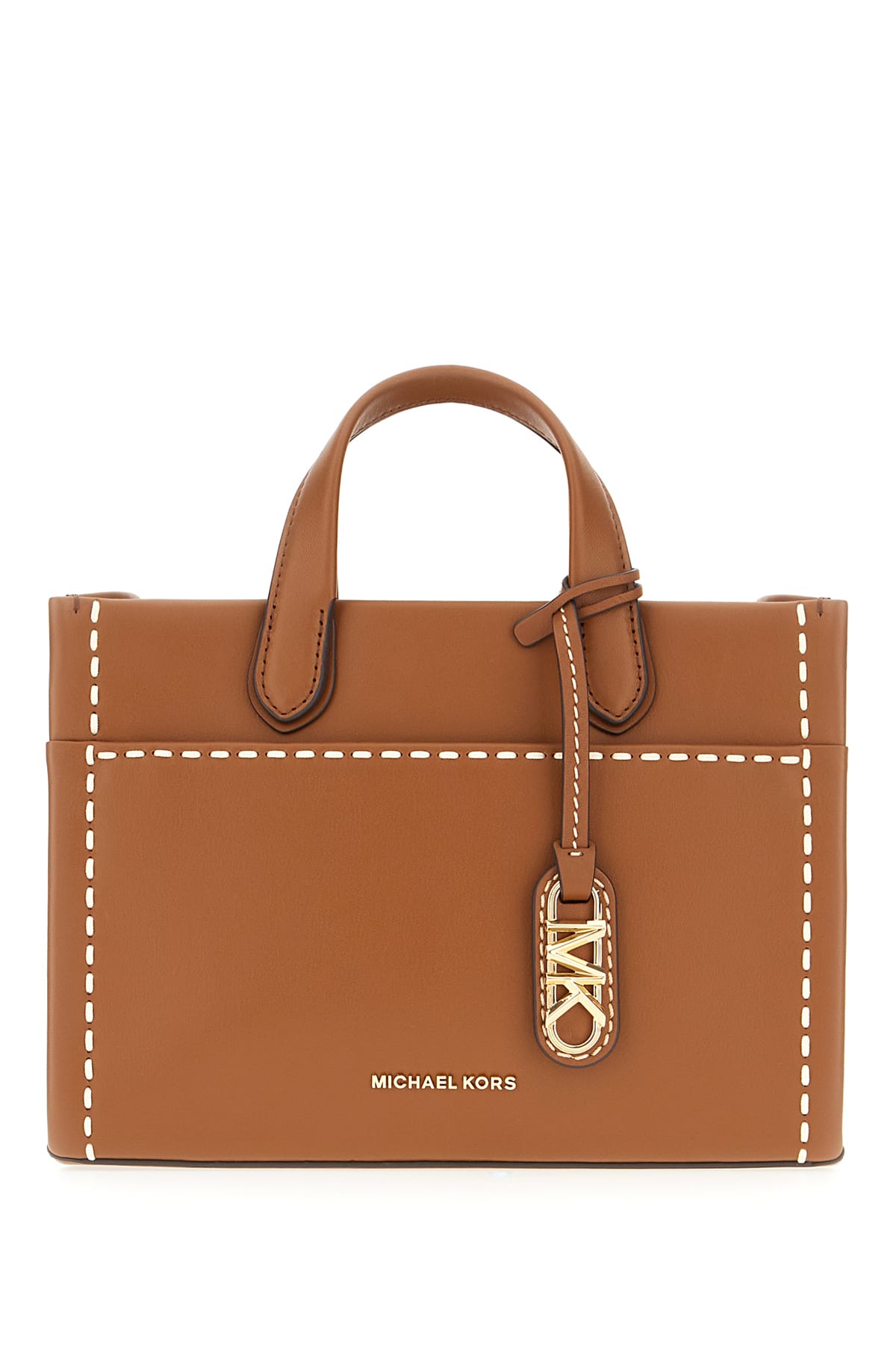 Michael Kors Caramel Leather Handbag In Luggage