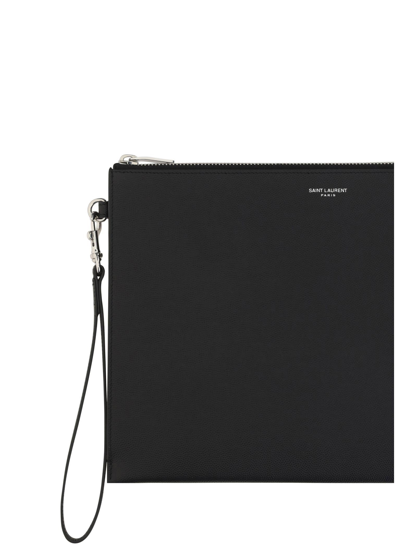 Shop Saint Laurent Ipad Holder In Black