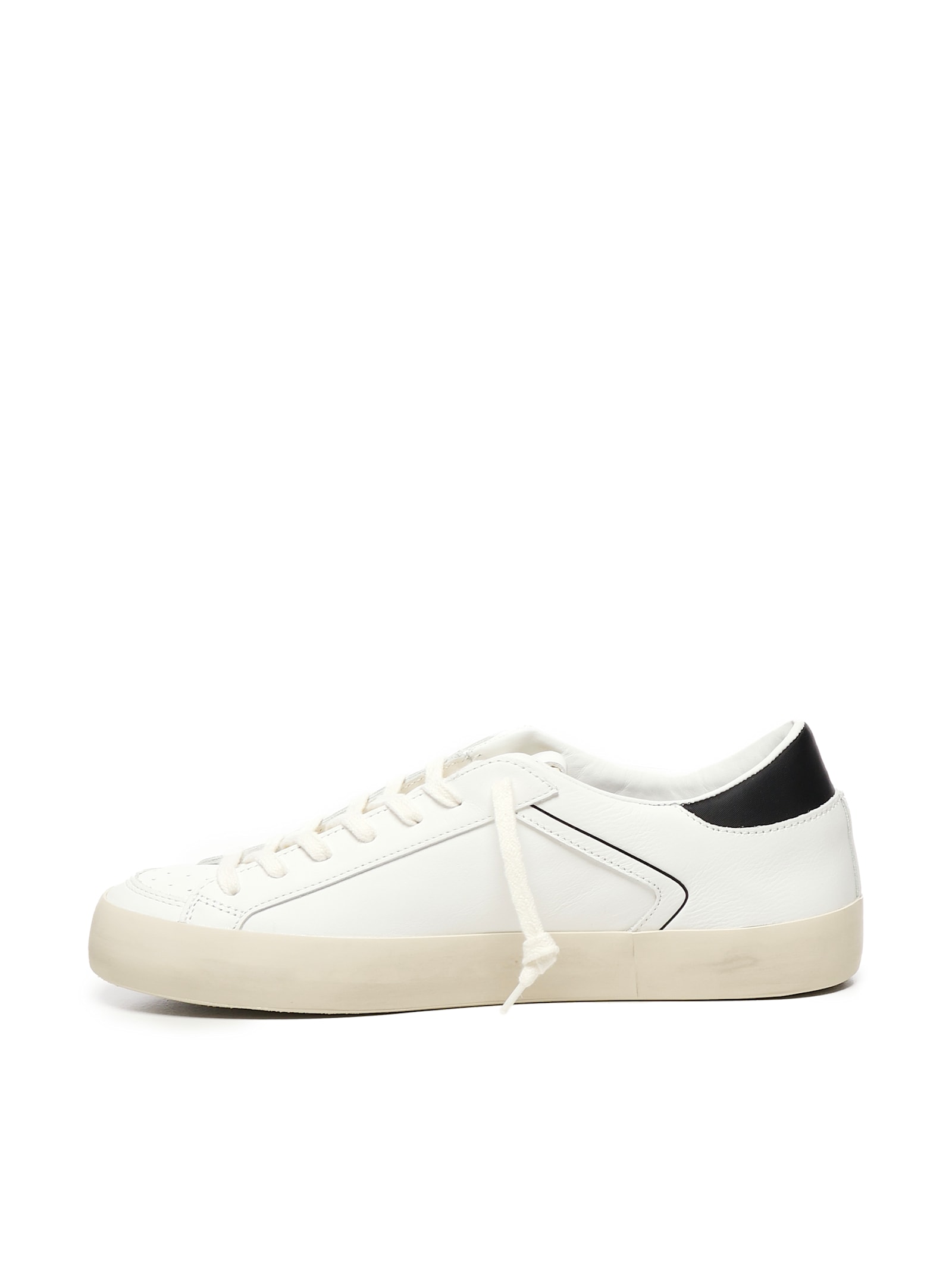 Date Hill Low Sneakers In White Suede And Leather In White