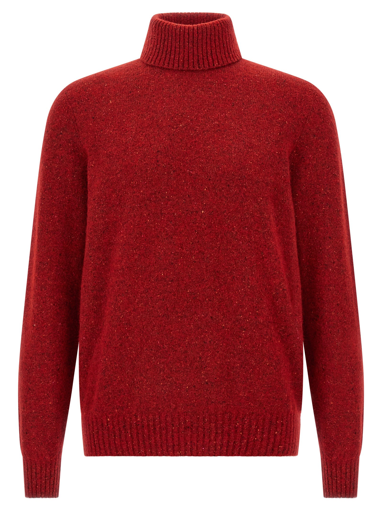 Brunello Cucinelli High Neck Sweater Sweaters And Cardigans Multicolor In Red