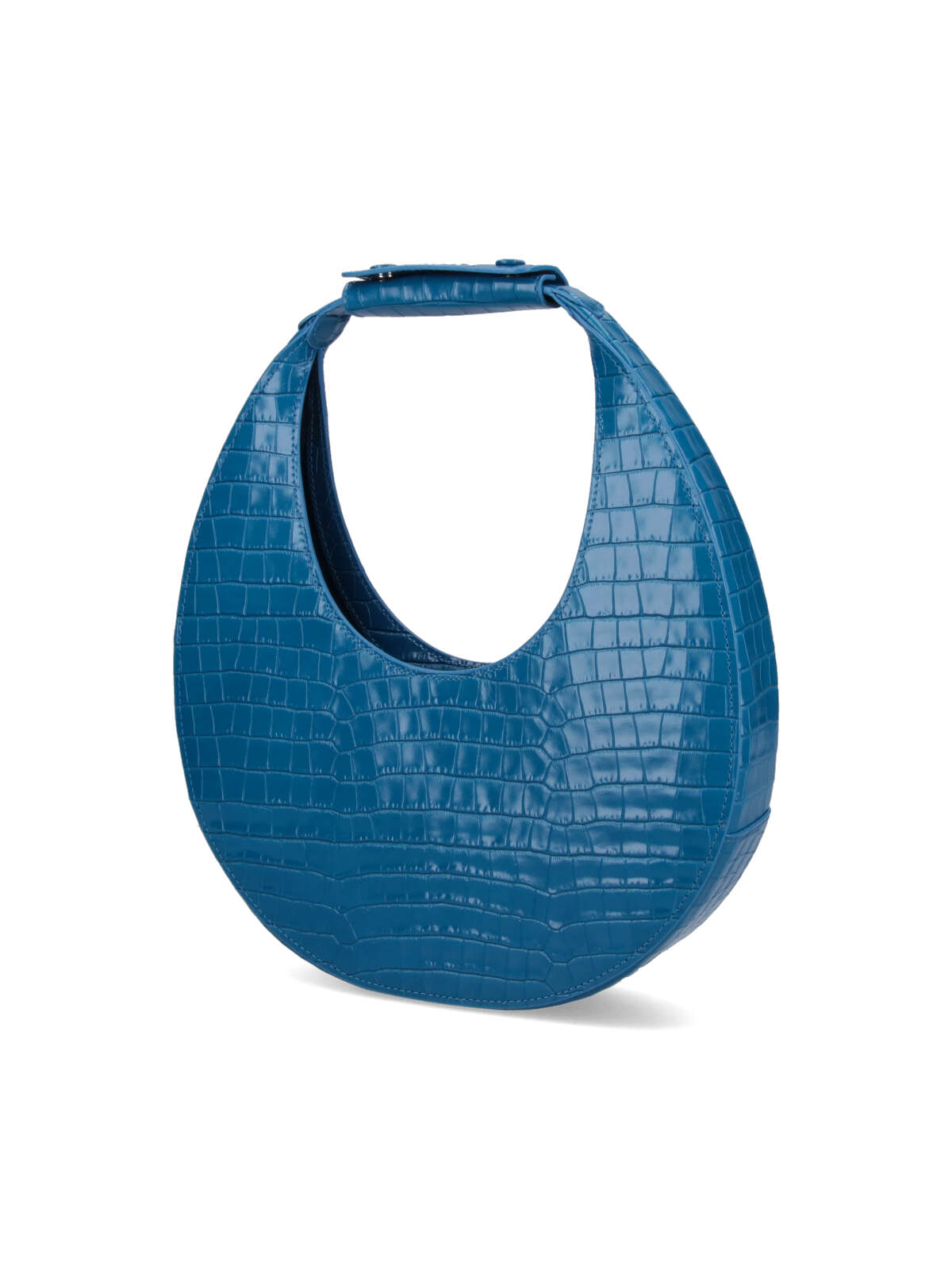 Shop Staud Moon Handbag In Blue