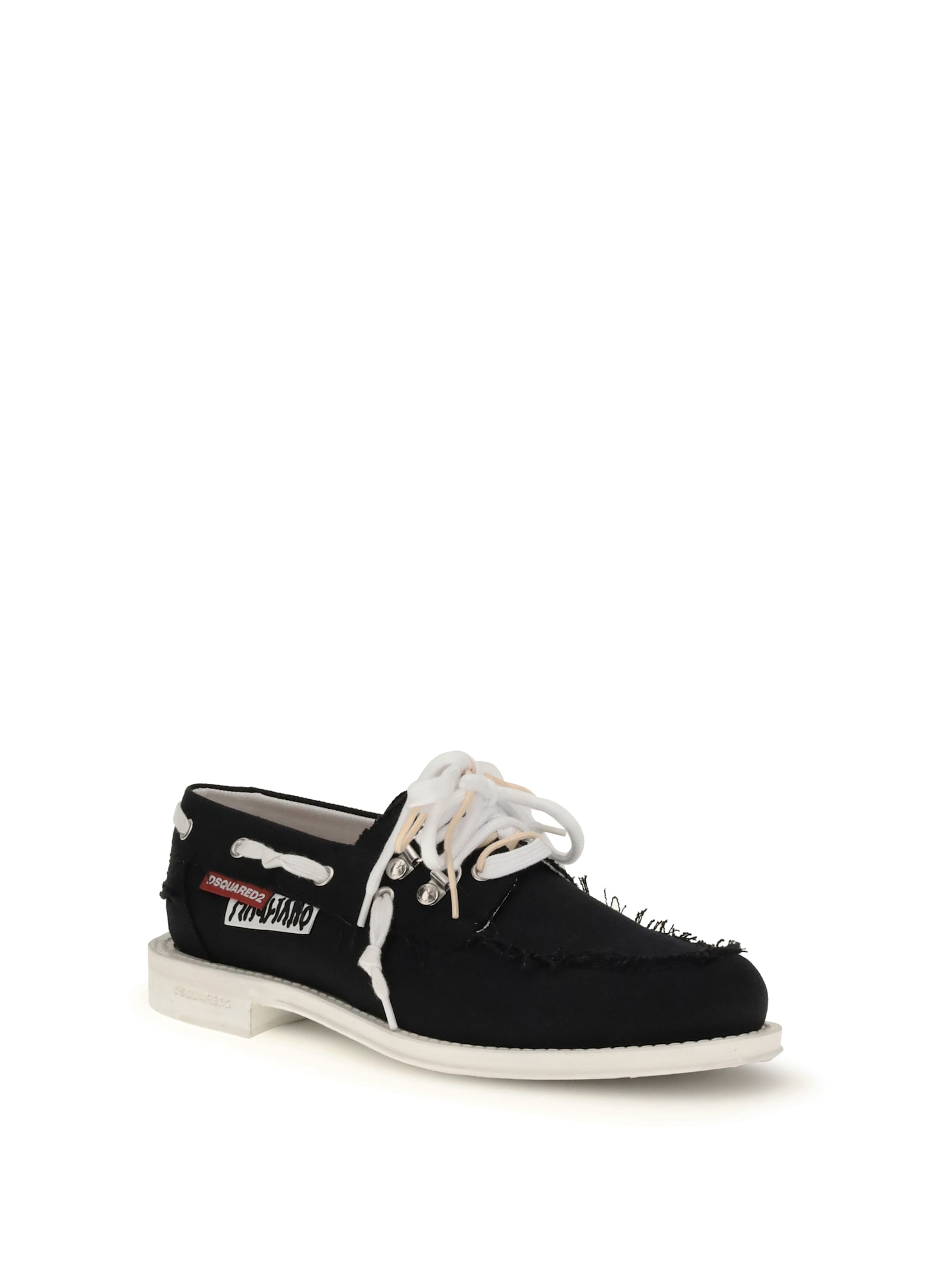 Dsquared2 Dsquared X Magliano Boat Shoes Canvas In Black