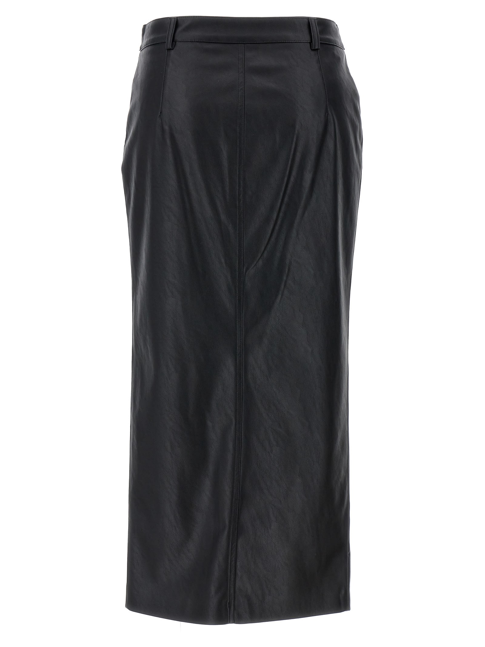 Shop Pinko Ginocchiera Skirt In Nero Limousine