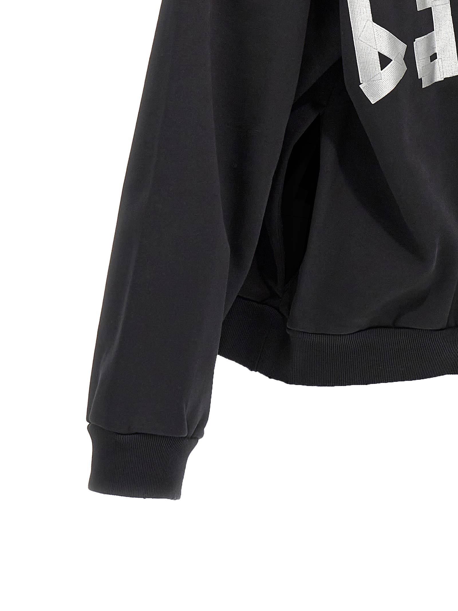 Shop Balenciaga New Tape Type Hoodie In Black