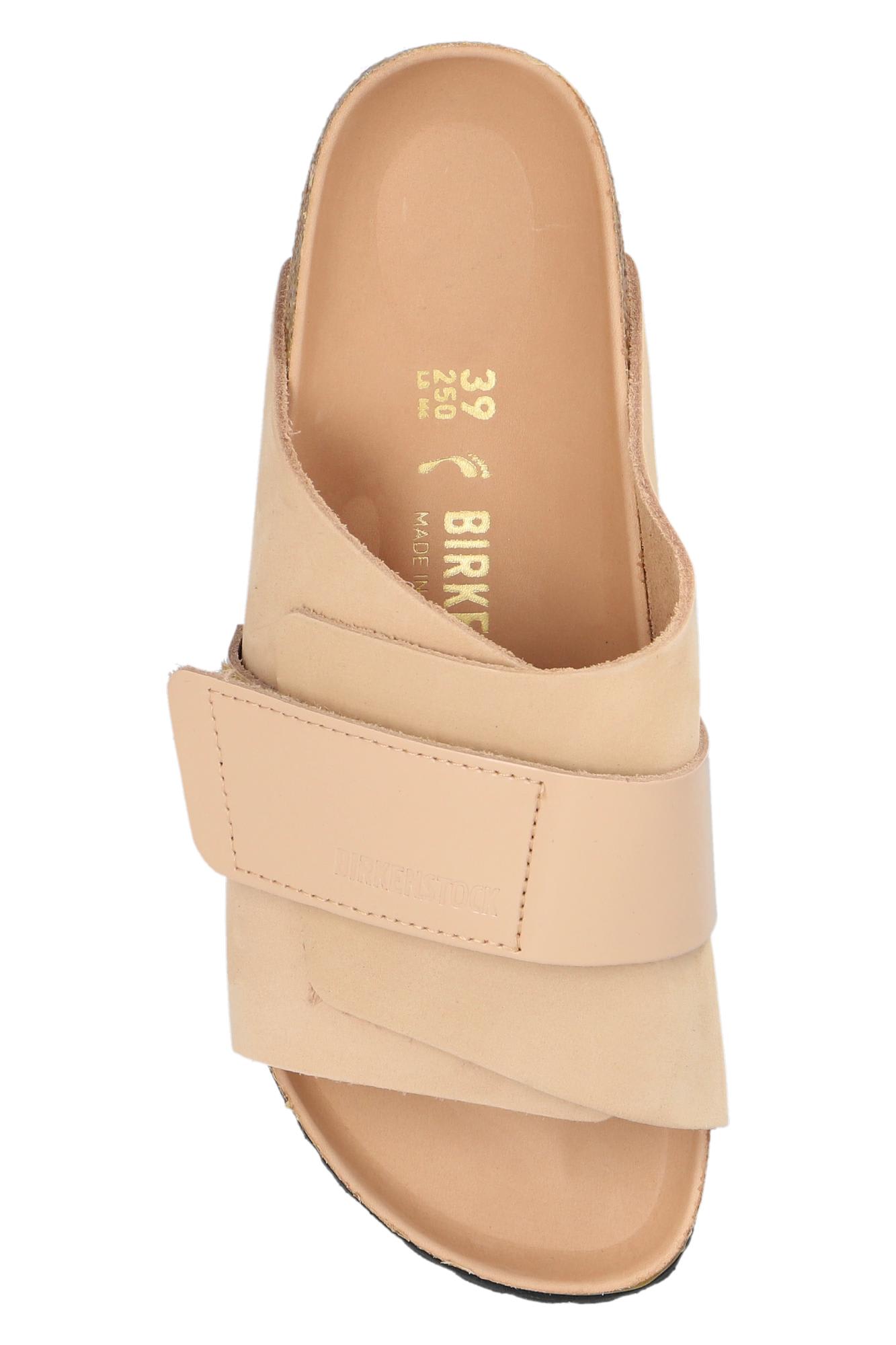 Shop Birkenstock Kyoto Slides In Beige