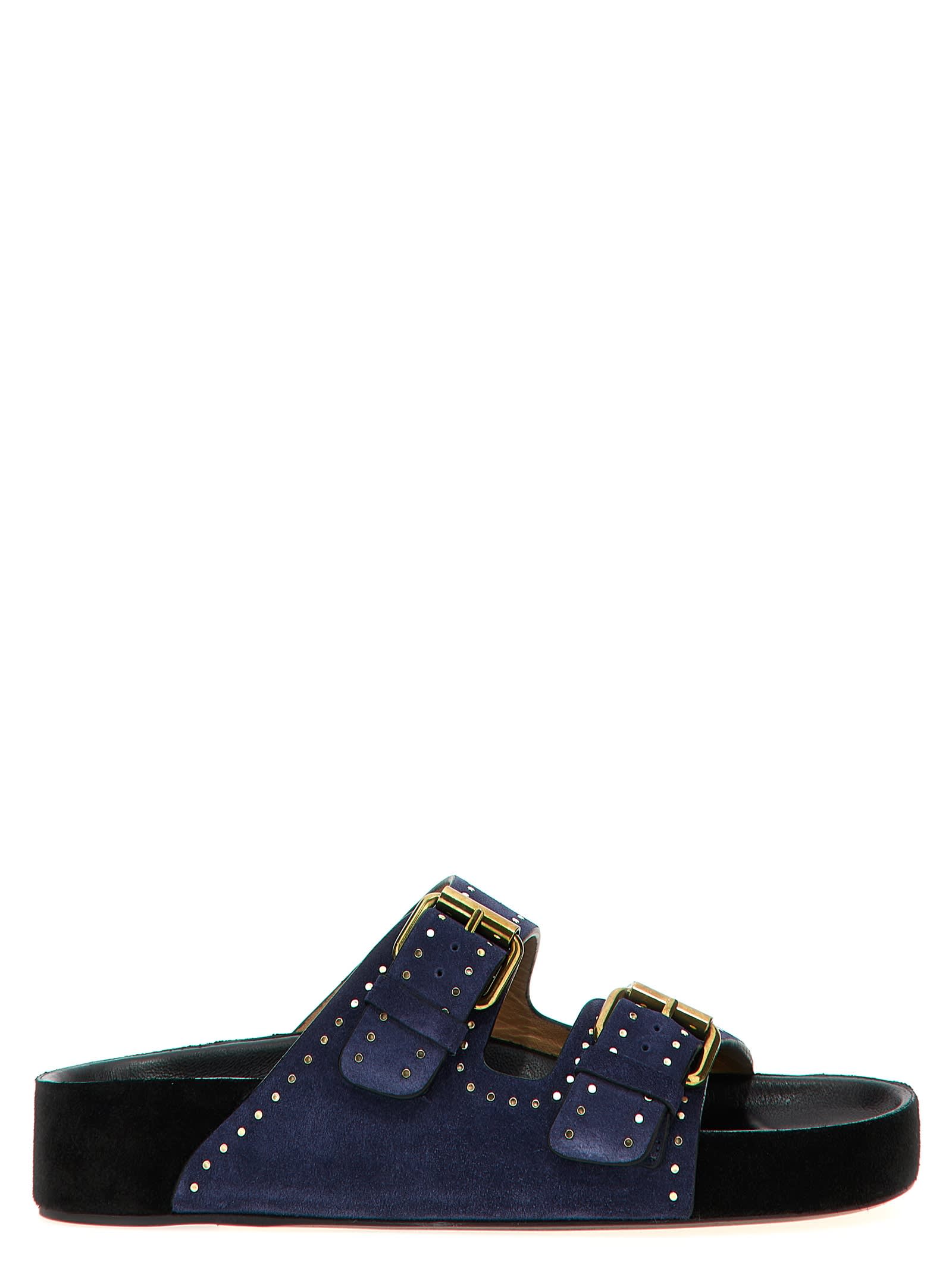 Isabel Marant Buckle Slippers In Blue
