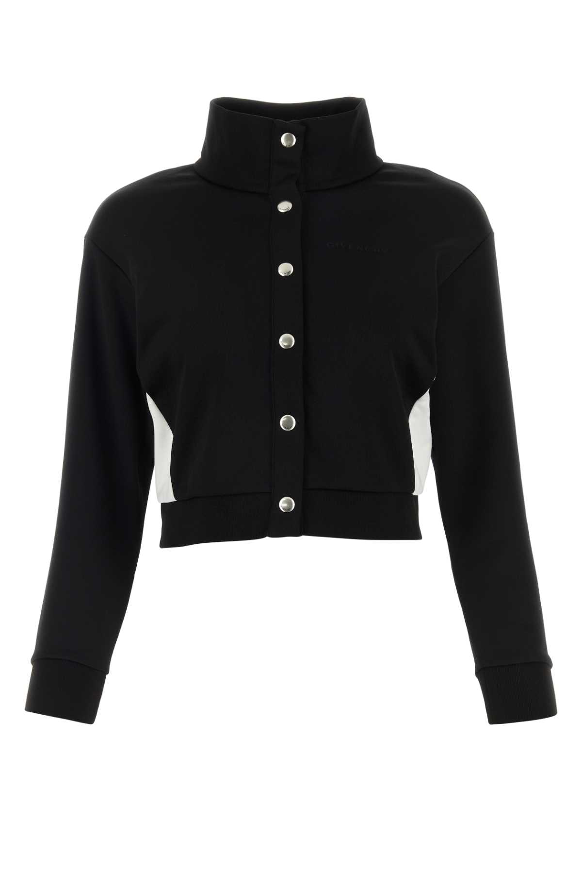 Black Polyester Blend Sweatshirt