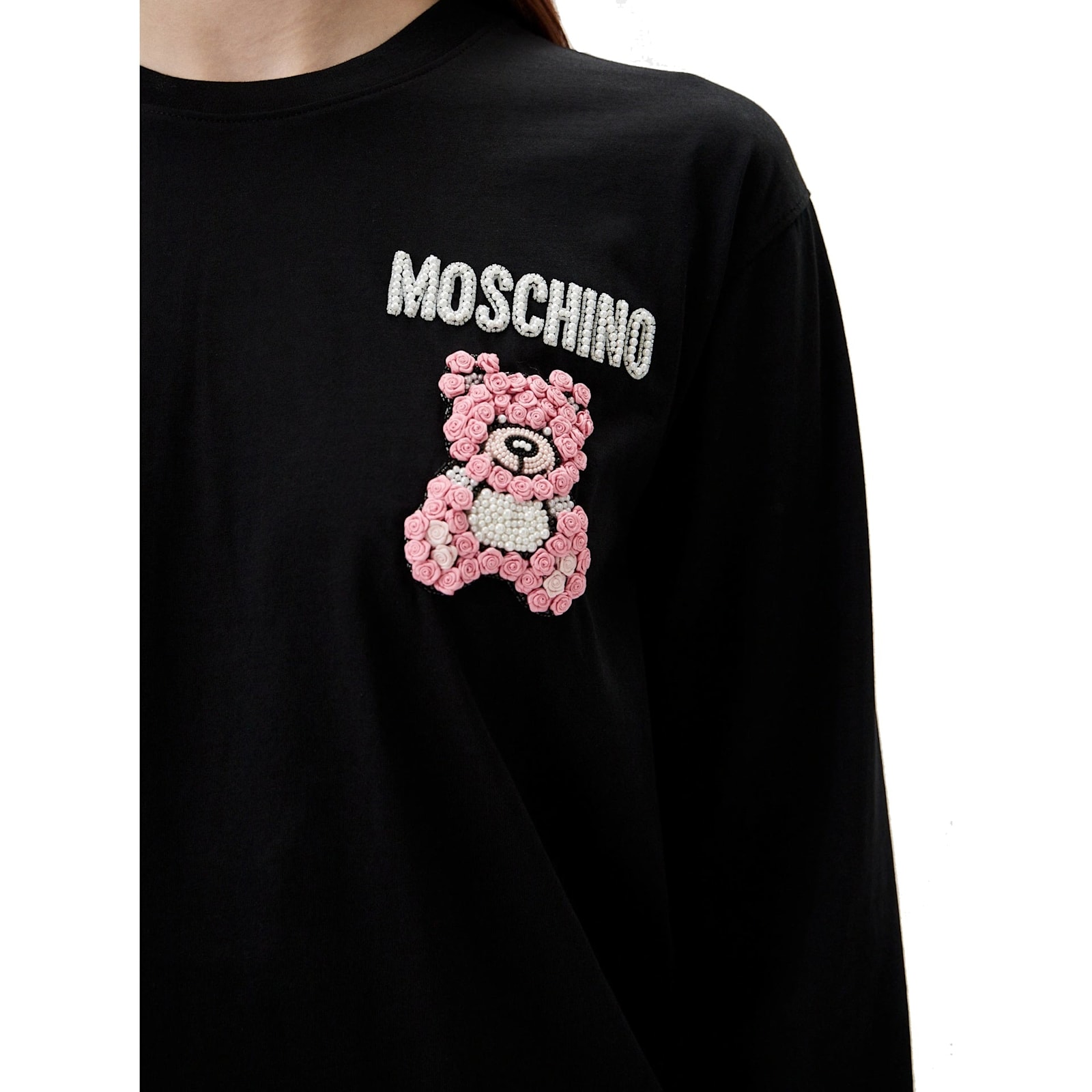 Moschino Couture Long Sleeve T-shirt In Black