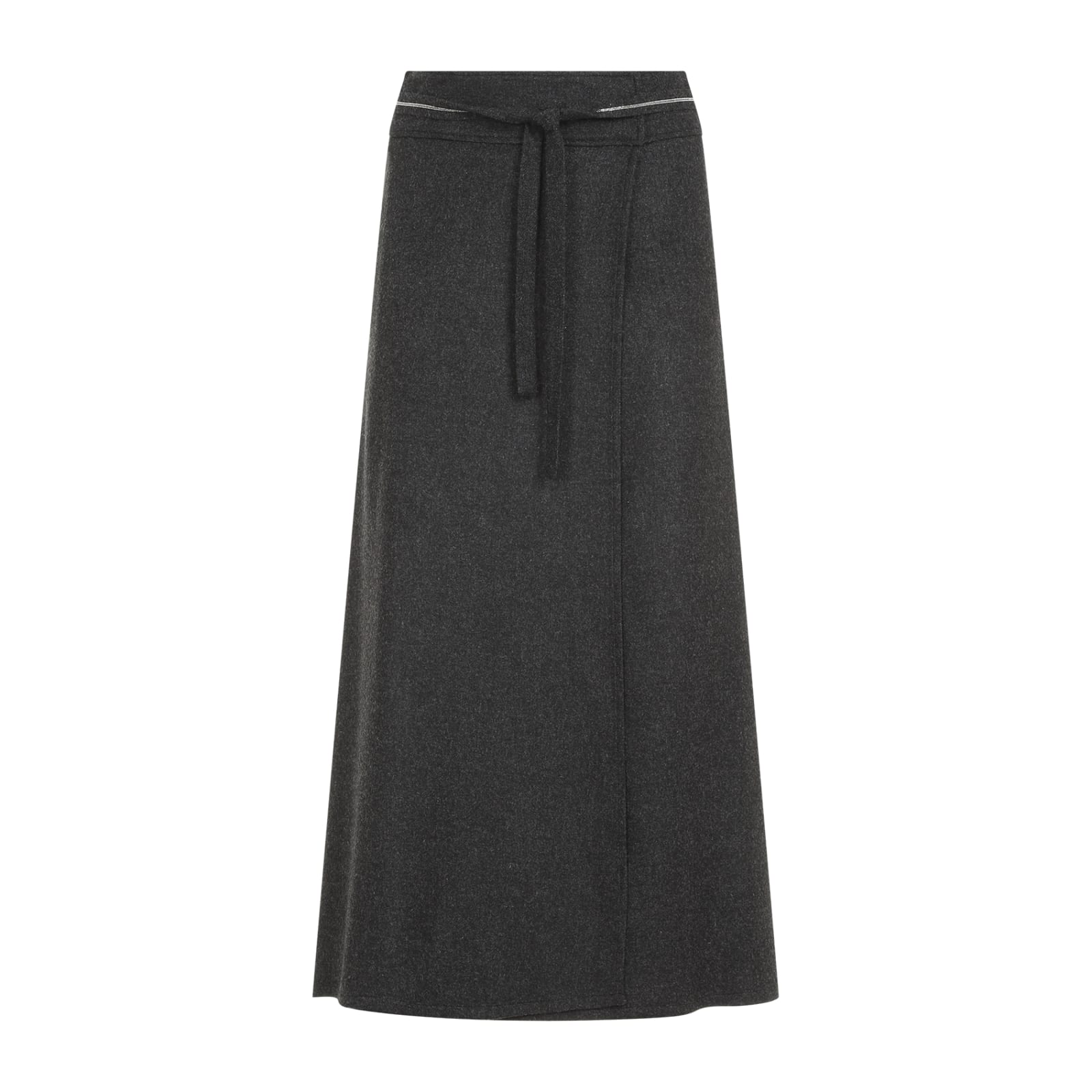 Shop Peserico Flannel Skirt In Grafite