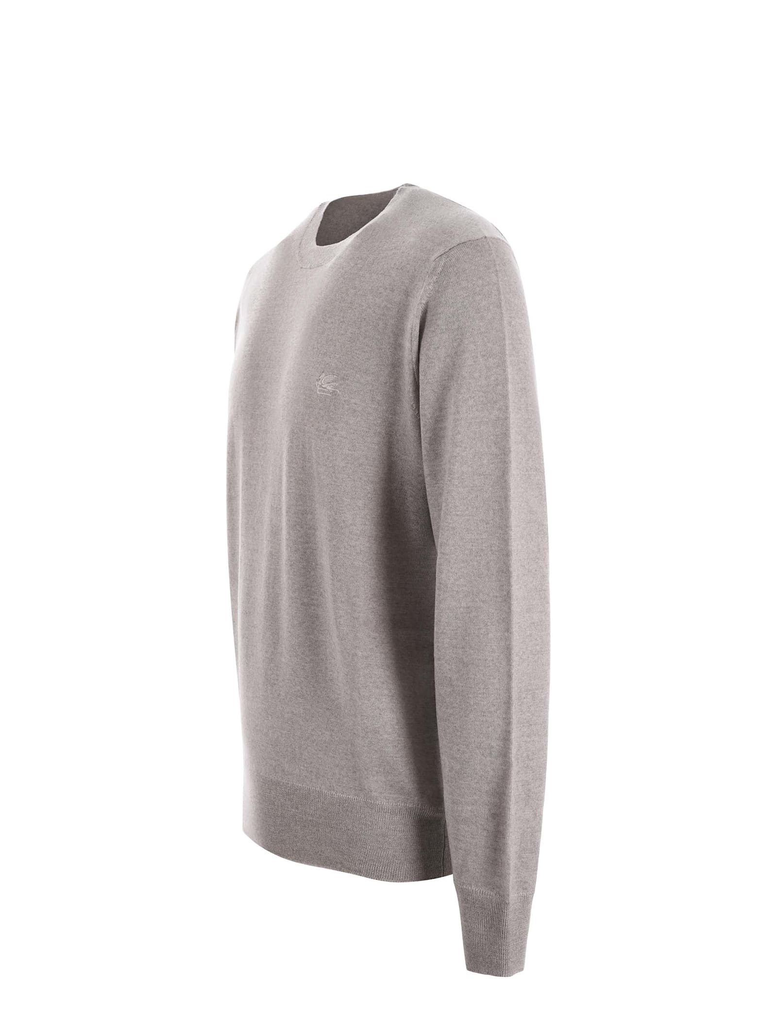 Shop Etro Sweater In Beige Melange