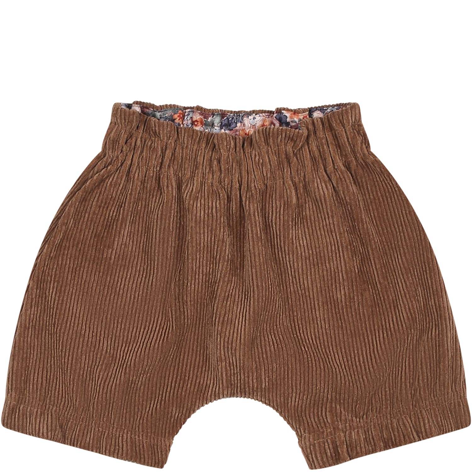 Caffe' D'orzo Brown Shorts For Baby Girl