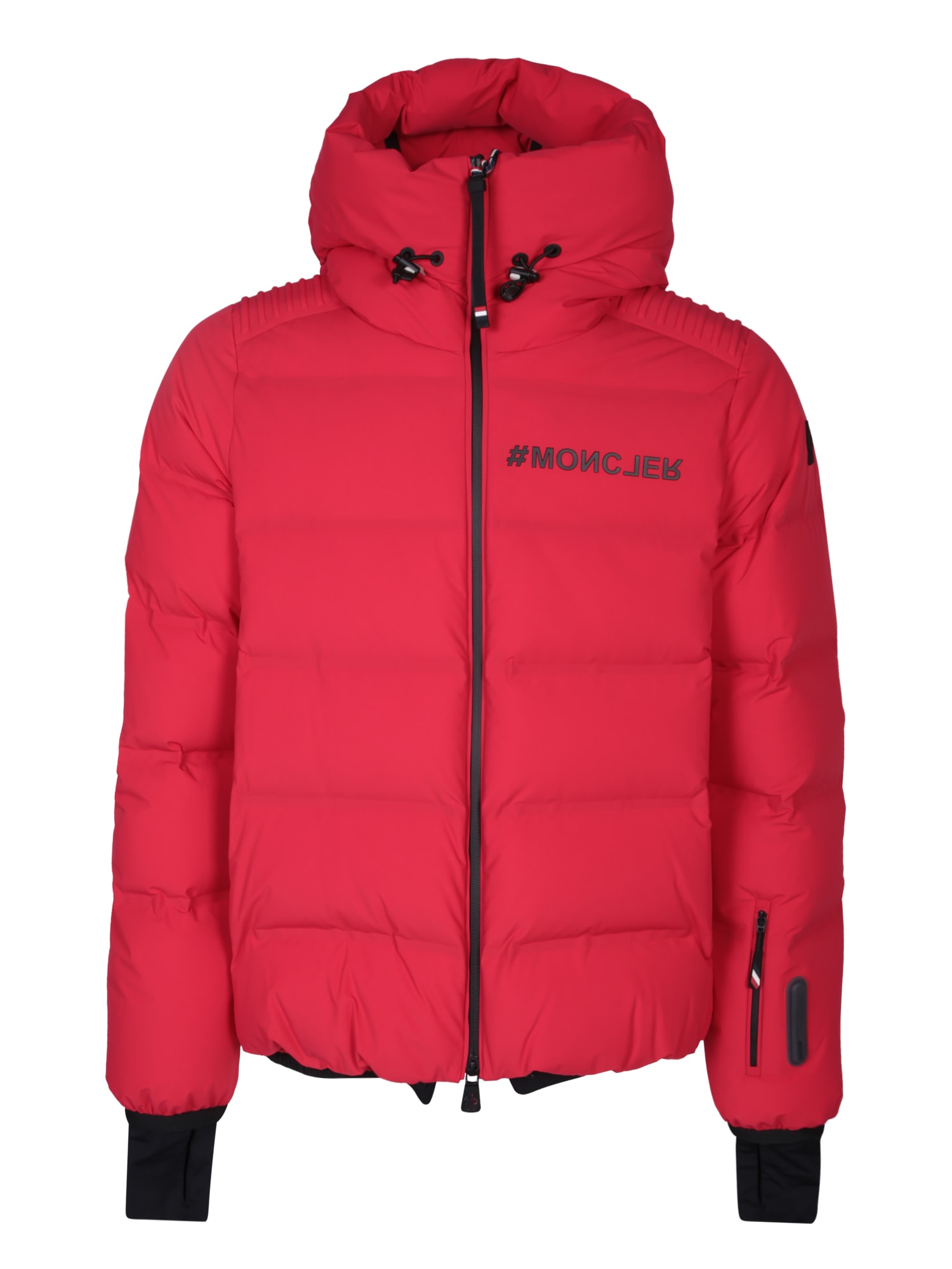Shop Moncler Suisses Red Down Jacket