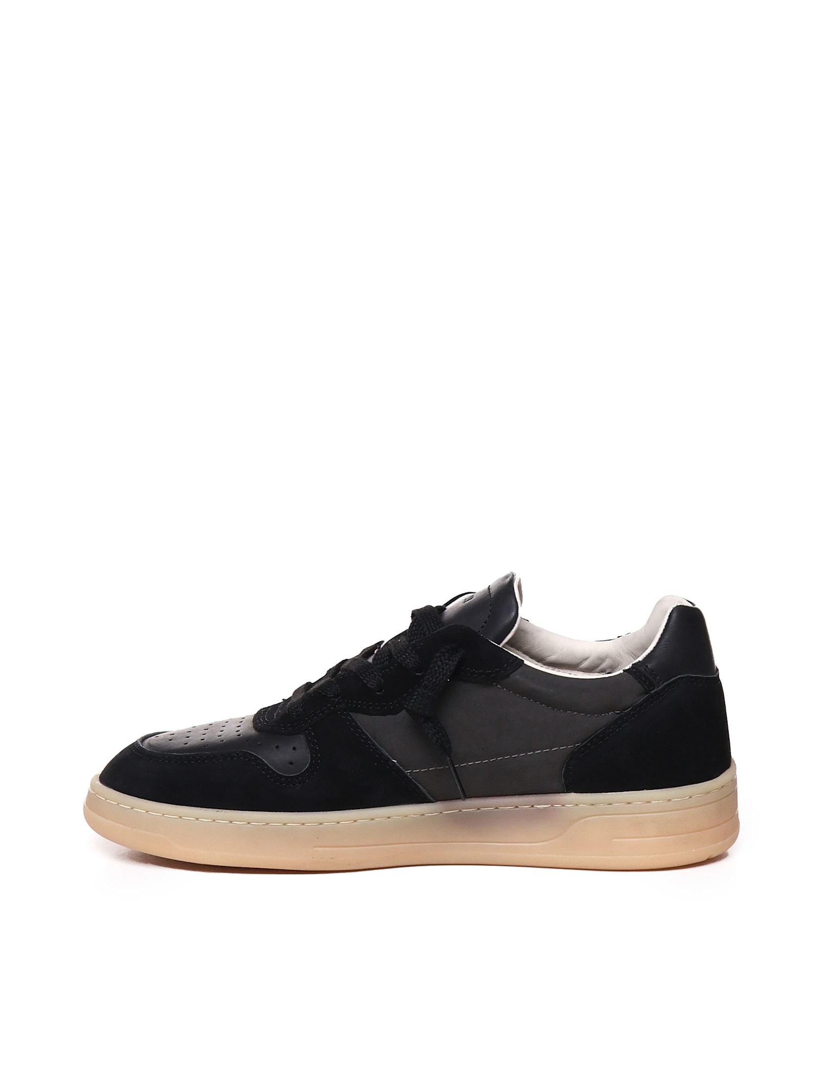 Shop Date Sneakers In Leather In Black