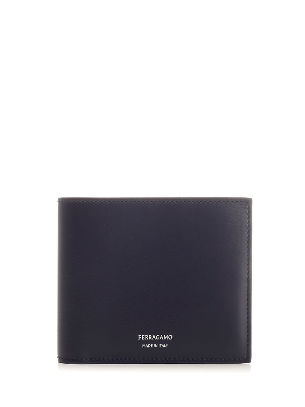 Shop Ferragamo Classic Wallet In Blue