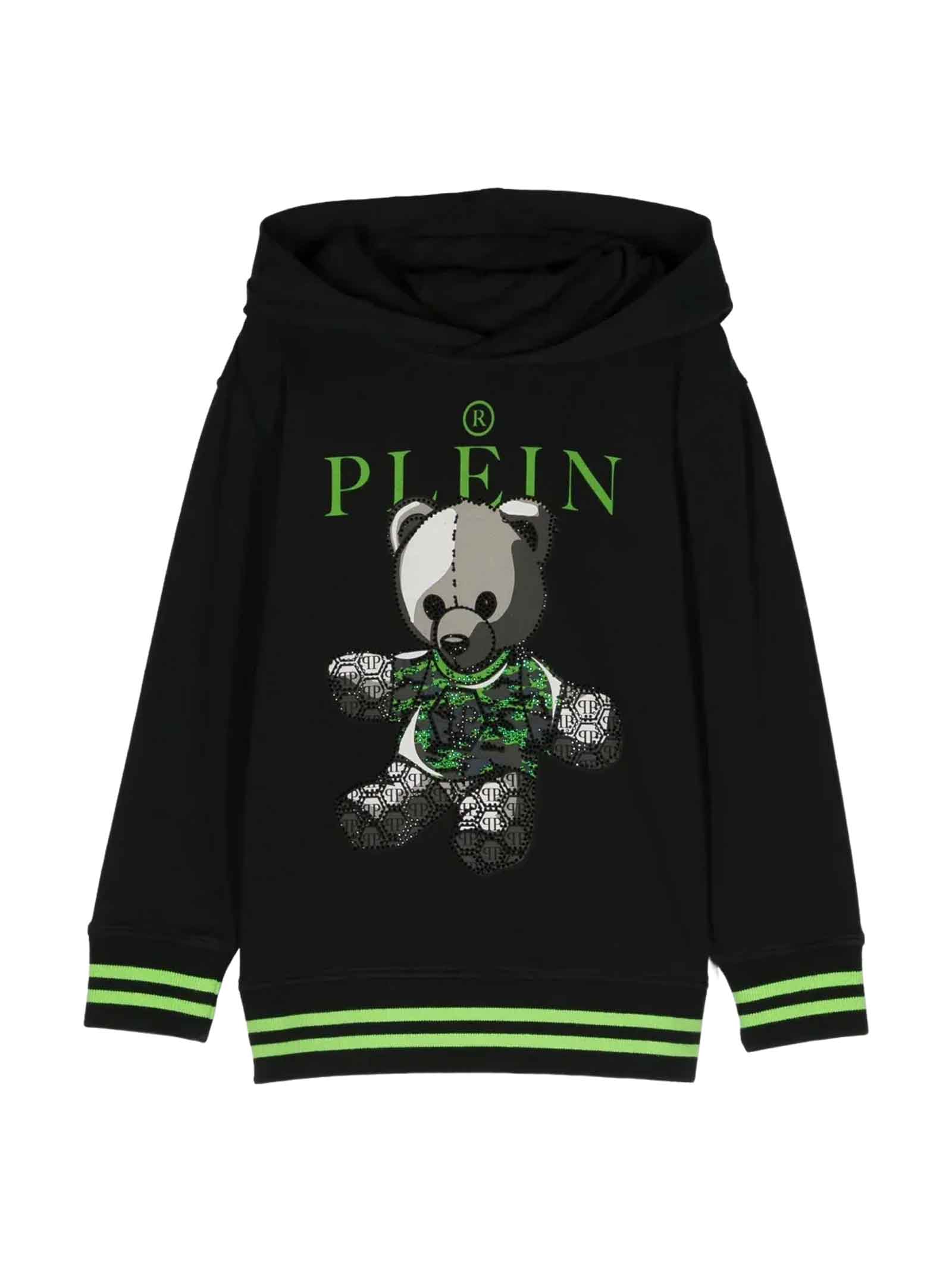 Philipp Plein Junior Black Sweatshirt Boy