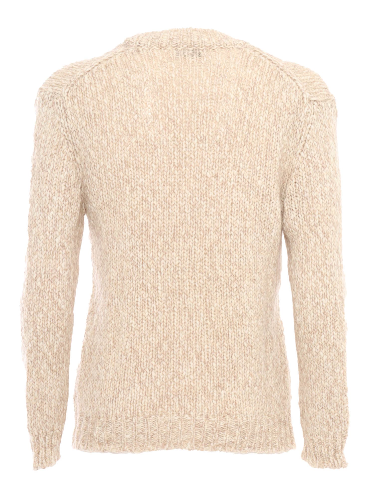 Shop Settefili Cashmere Macro Tweed Cardigan Over Fit In Beige