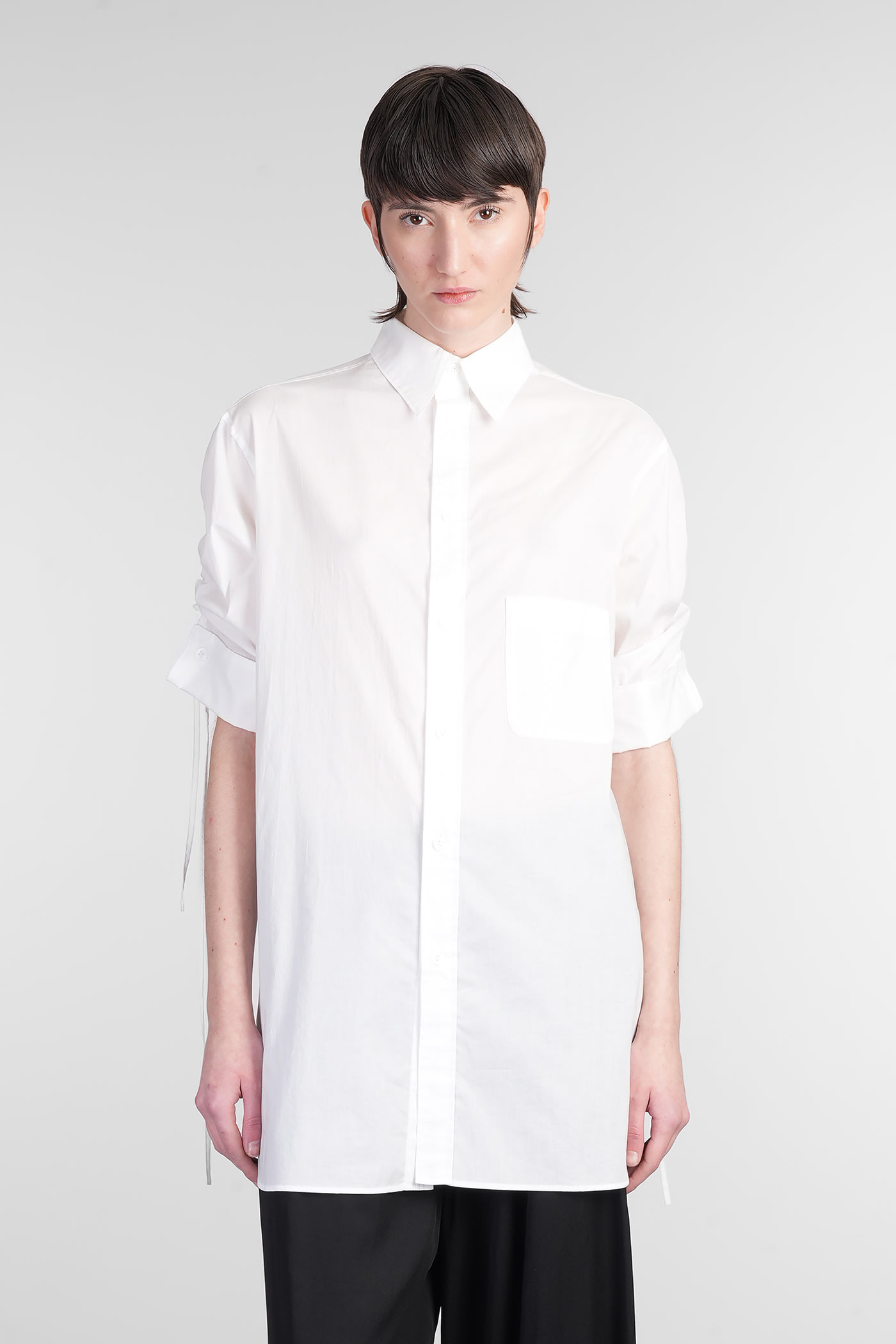 Yohji Yamamoto Shirt In White Cotton In White