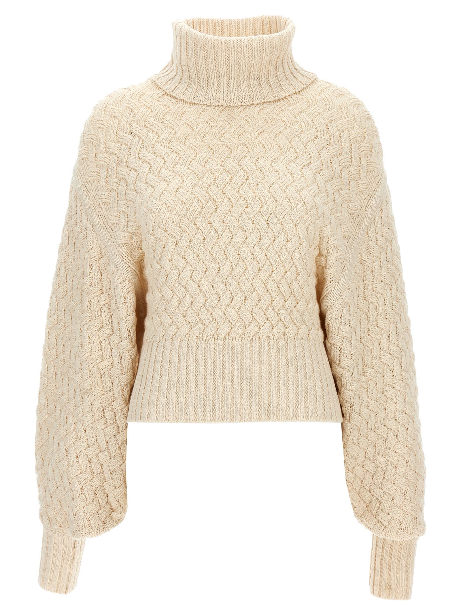 Shop Zimmermann Illustration Textured Sweater In Beige