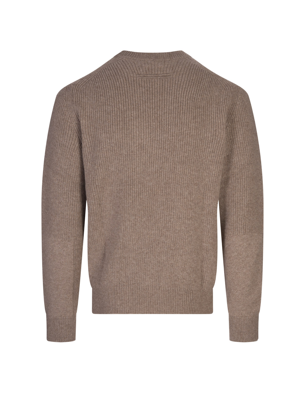 Shop Zegna Taupe Cashmere Sweater With Pocket In Brown