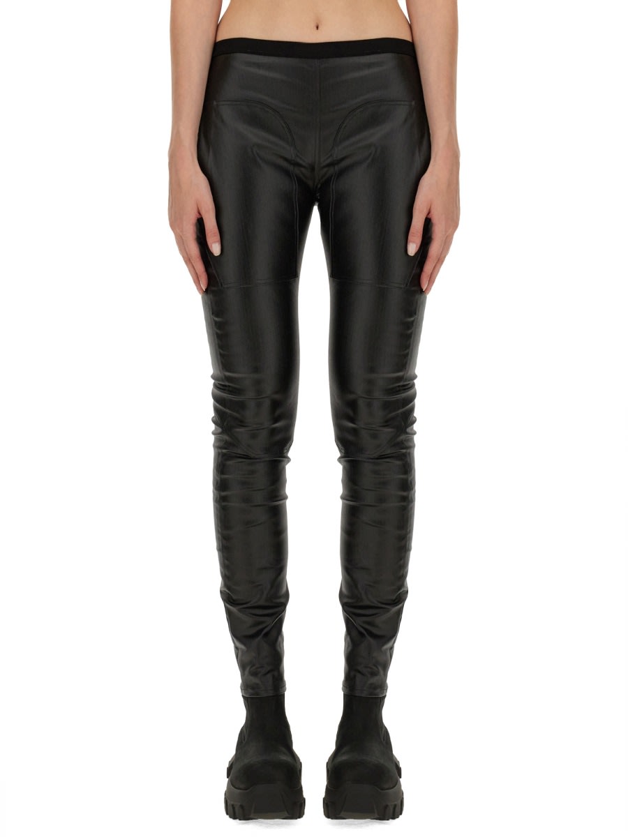 Shop Rick Owens Denim Leggings In Black