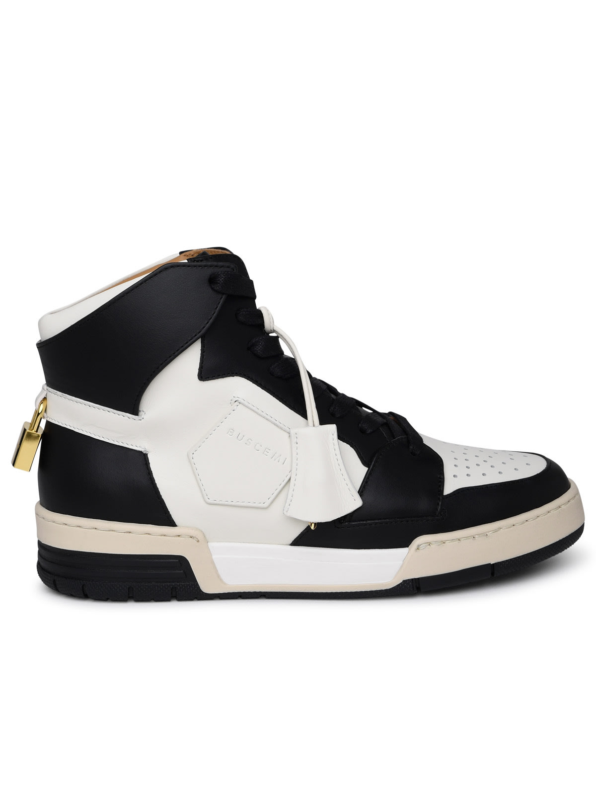 air Jon Black And White Leather Sneakers