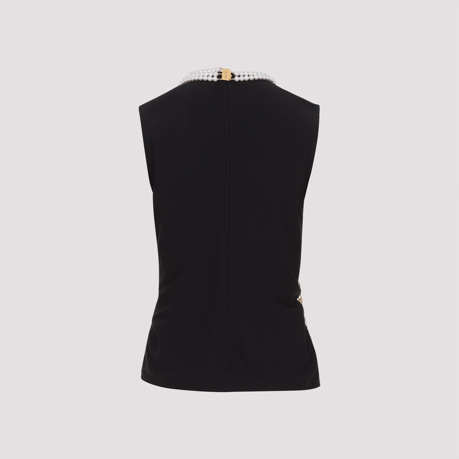 Shop Moschino Cotton Top In Nero