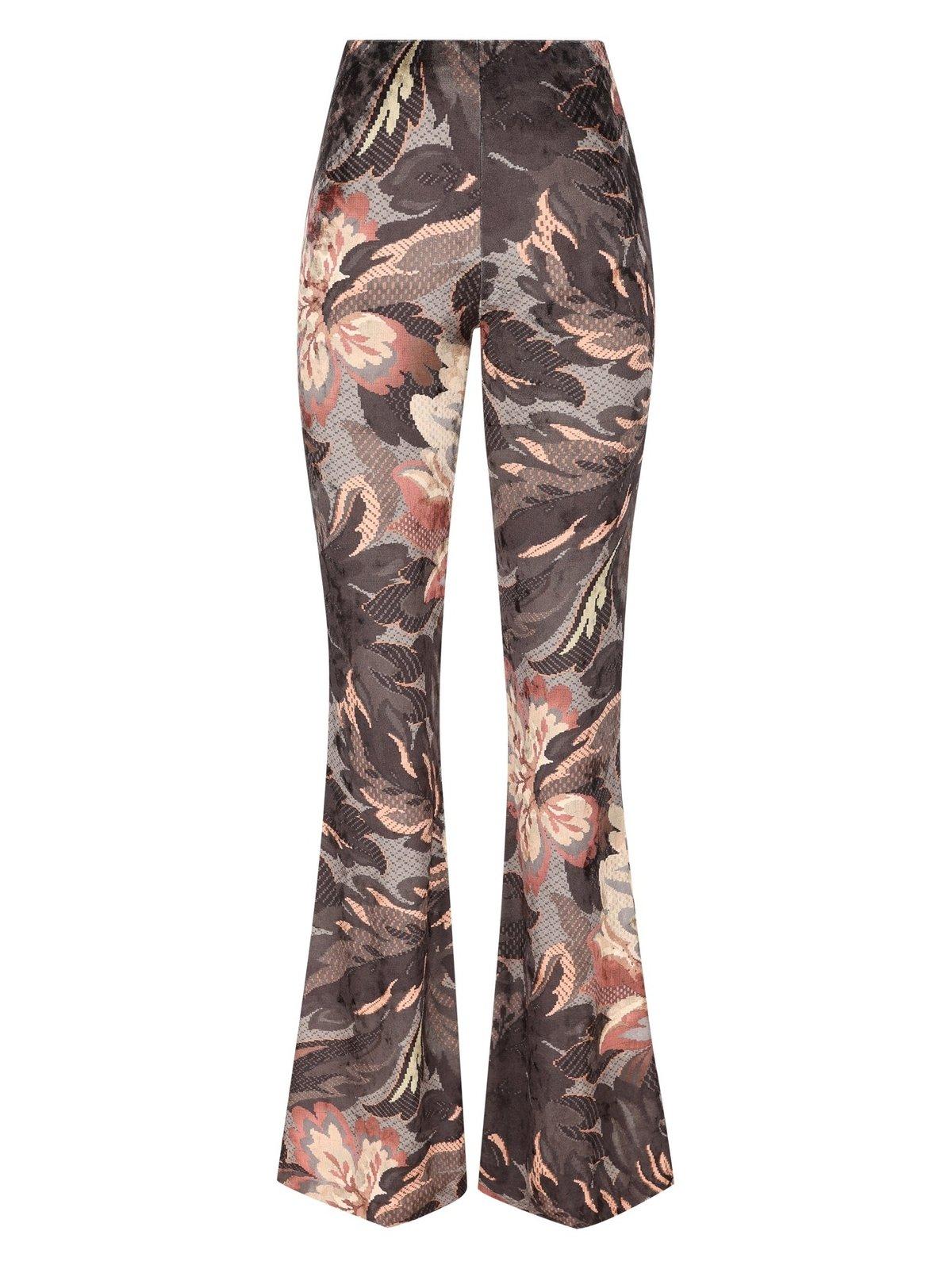 Floral Printed Chenille Trousers