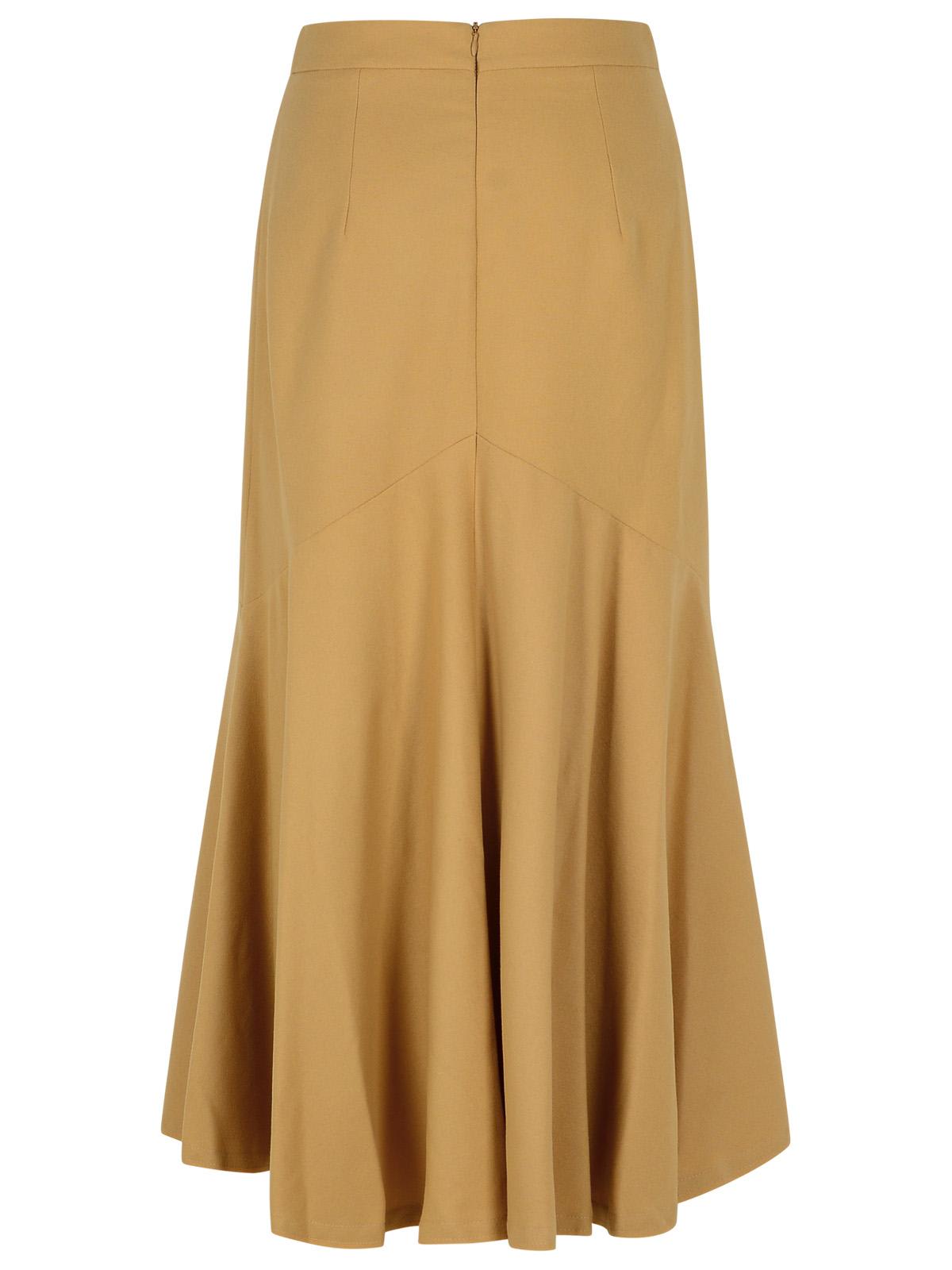 Patou Beige Wool Blend Skirt In B Gray Sand