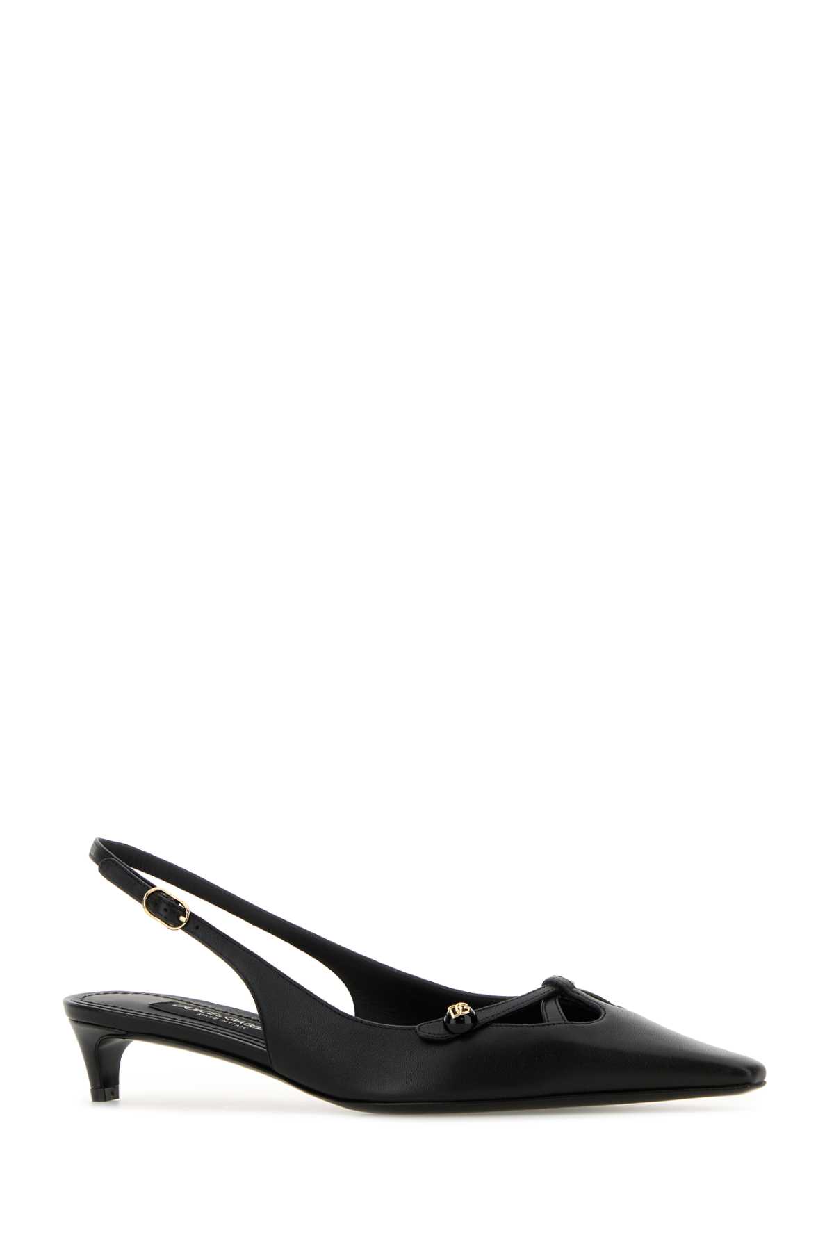 Shop Dolce & Gabbana Black Nappa Leather Pumps In Nero