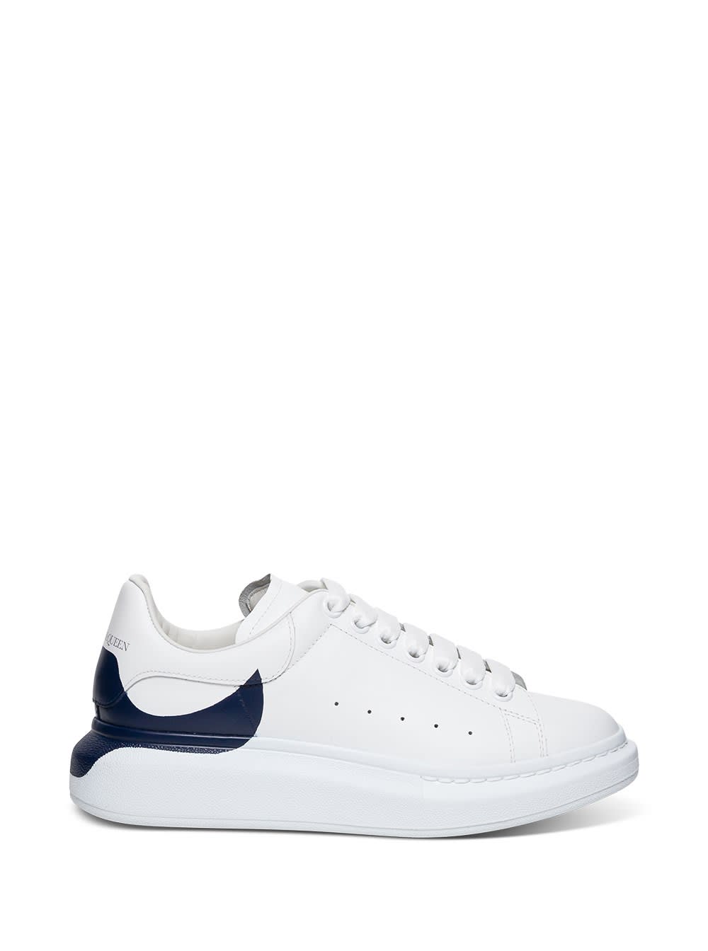 Alexander McQueen White And Blue Oversize Sneakers