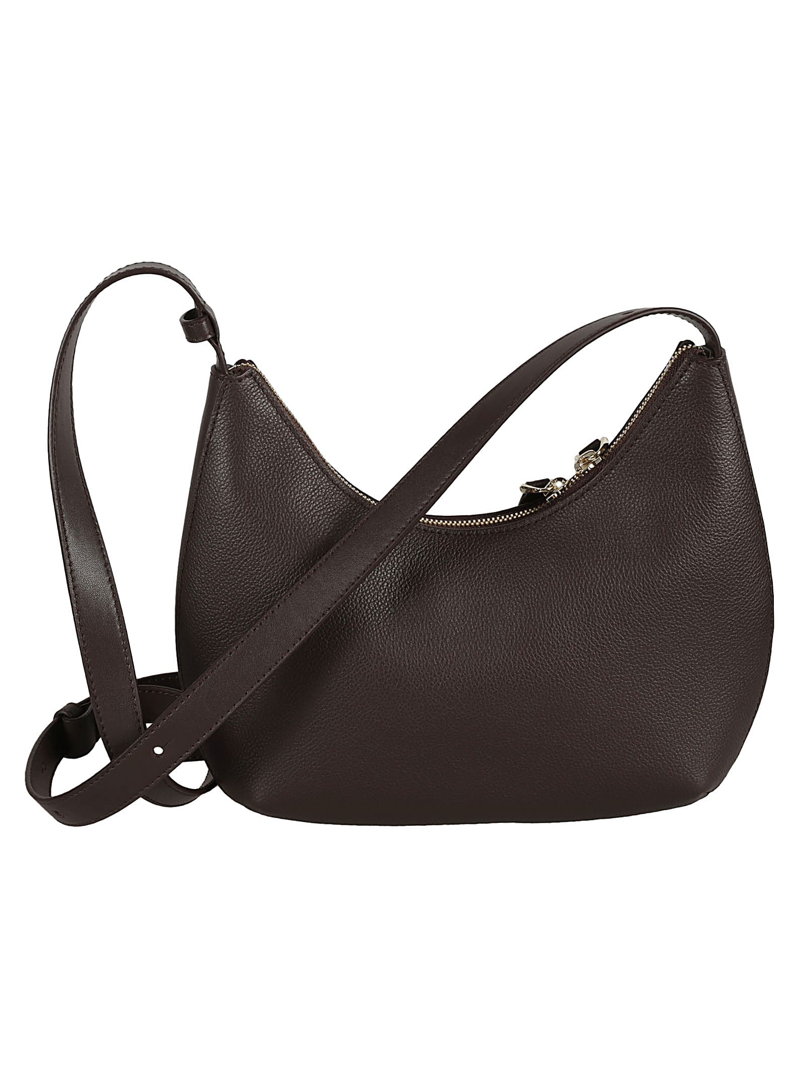 Furla Dual Zip Shoulder Bag In Brown