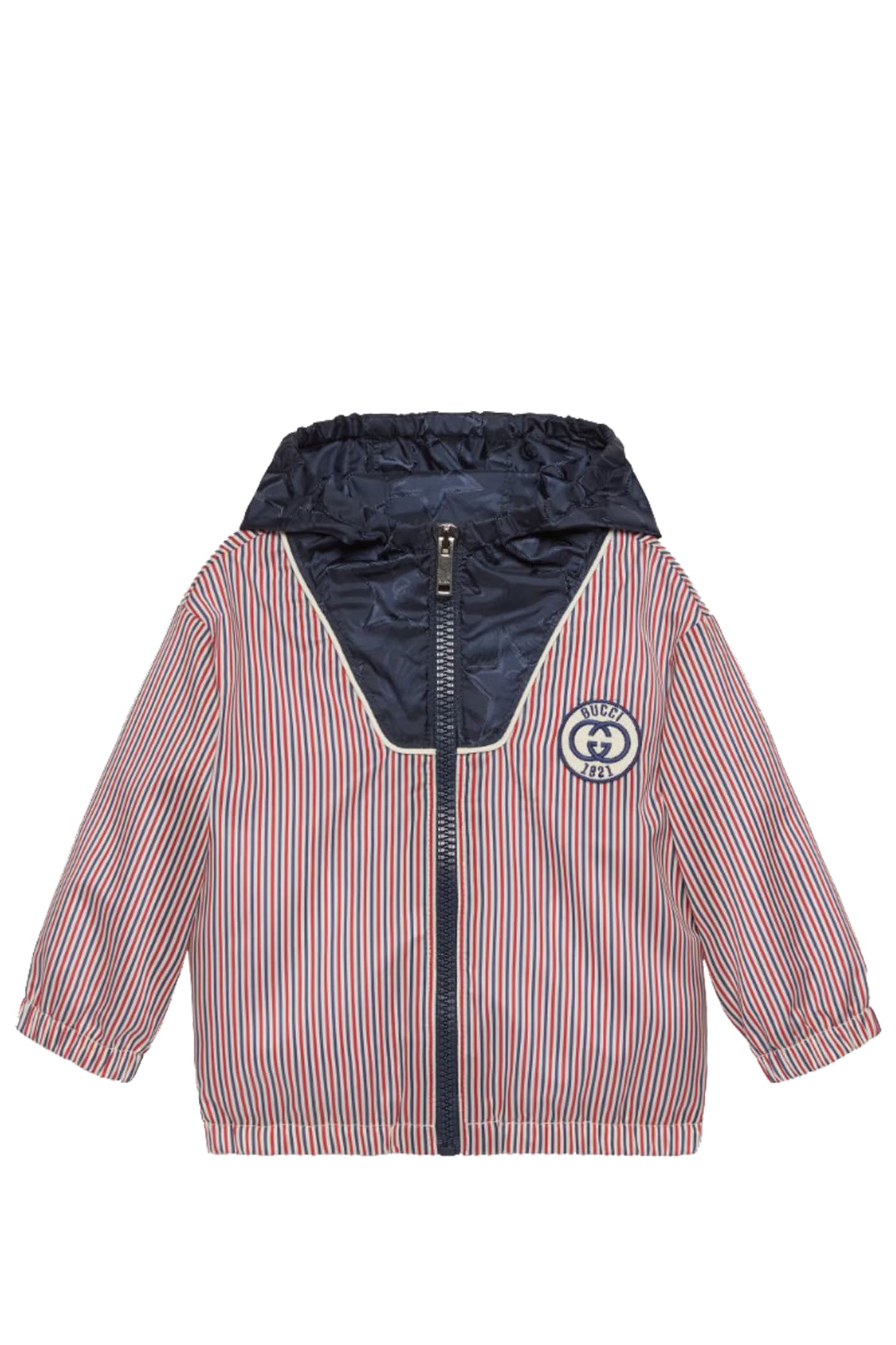 Gucci Kids' Newborn Jacket With Hood In Multicolor