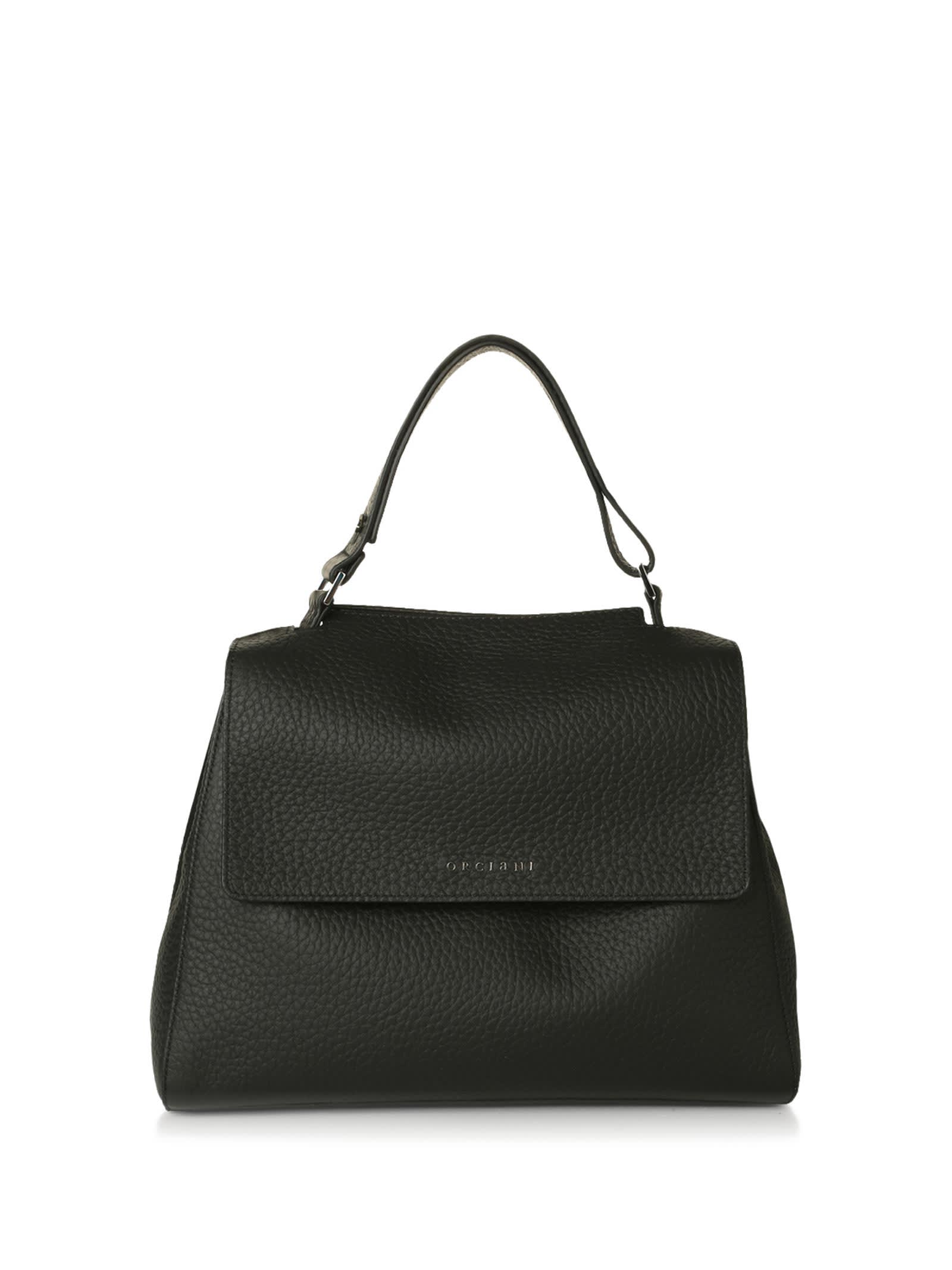 Borsa Sveva Media Black In Leather With Shoulder Strap